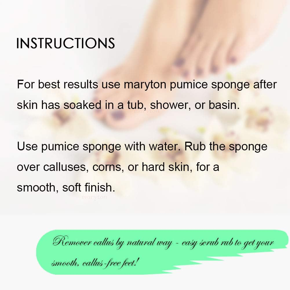 Maryton Pumice Sponge for Feet, Ultimate Pedicure Stone Callus Remover & Foot Scrubber Bulk Pack of 4(Assorted Colors) image number 4