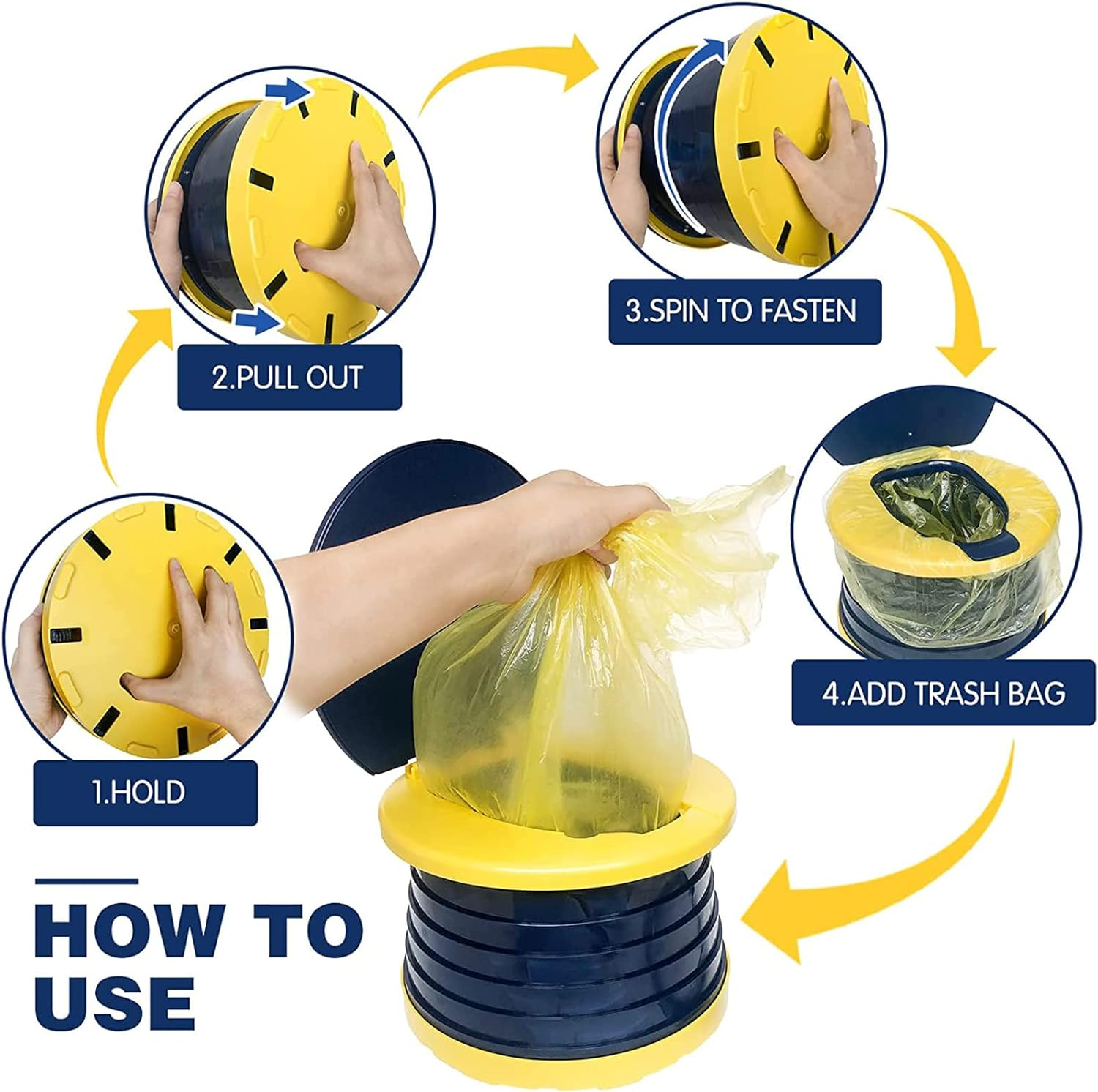 Uandhome Portable Potty Training Seat for Toddler Travel - Toilet Chair with Storage Bag for Home, Car, Camping - Emergency Toddler Potty (Blue)