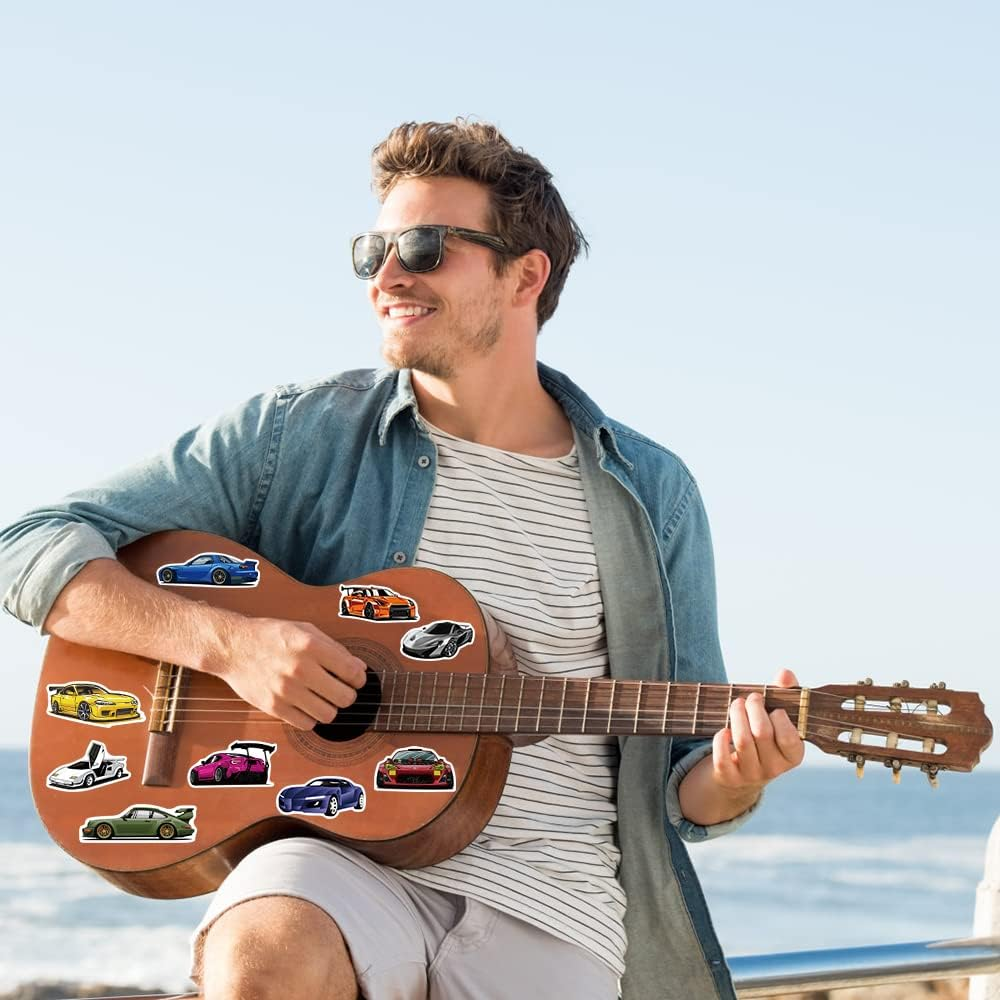 100Pcs JDM Car Stickers, Racing Sport Car Stickers Vinyl Waterproof for Water Bottles Laptop Guitar Skateboard Scrapbook JDM Decals Car Stickers for Men Teens Adults Kids image number 4