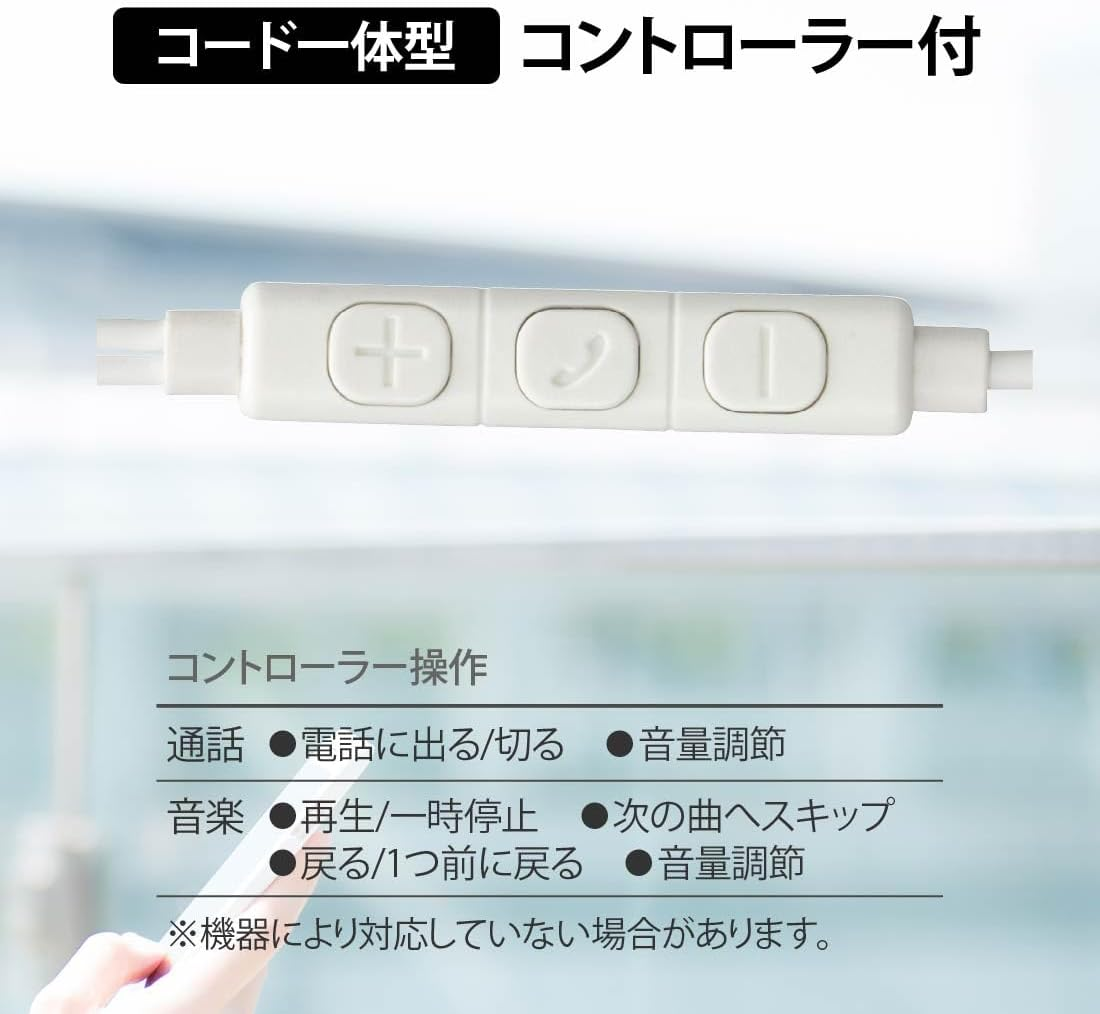 Ohm Denki Audiocomm Earphone Microphone Wired USB Type-C Stereo Earphones, Silver, HP-B173N-S 03-2388 OHM image number 6