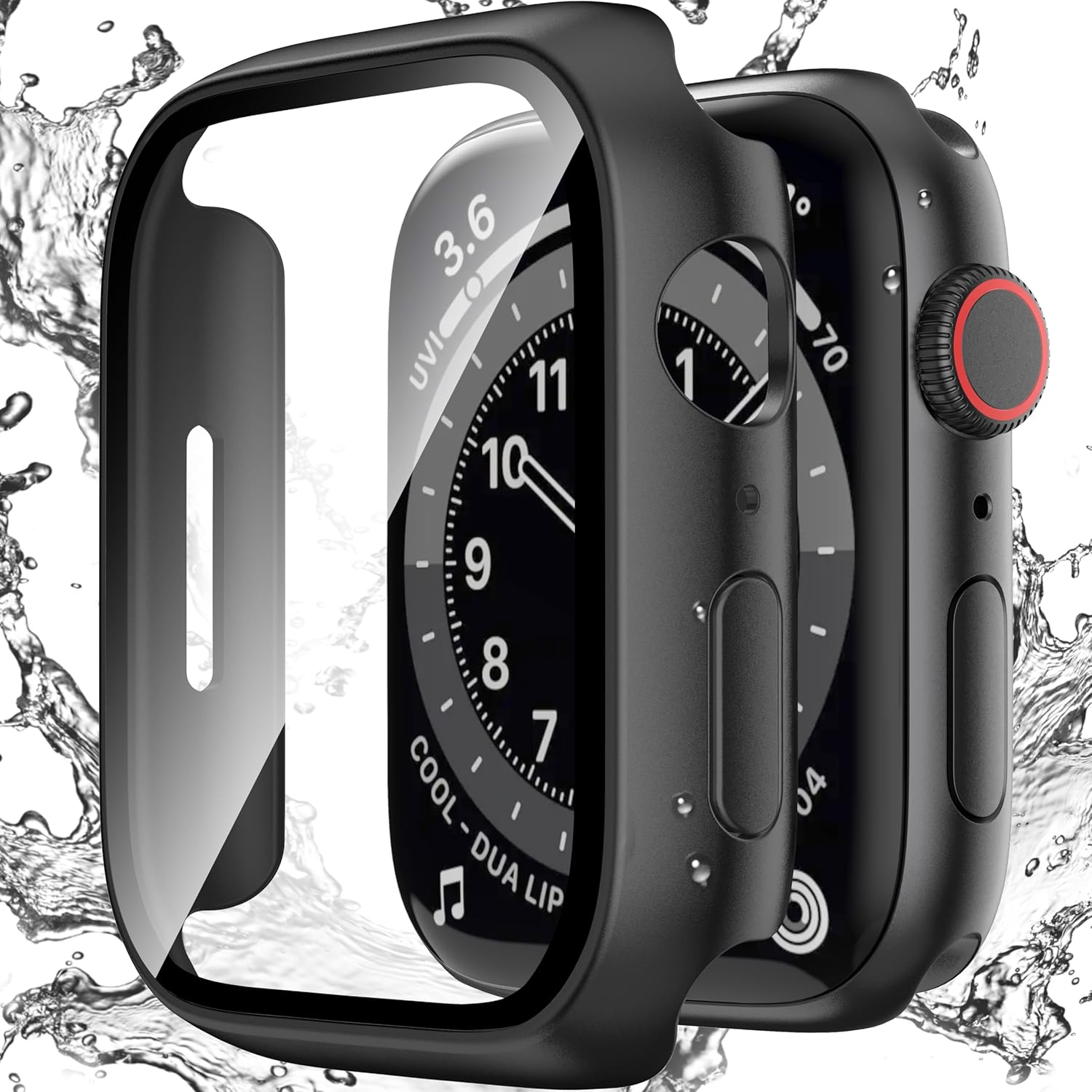Zumyzu Compatible with Apple Watch Waterproof Case 42Mm Series 11 10 with Tempered Glass Screen Protector, Full Coverage Bumper Cover for Iwatch Case 42Mm Rose Gold