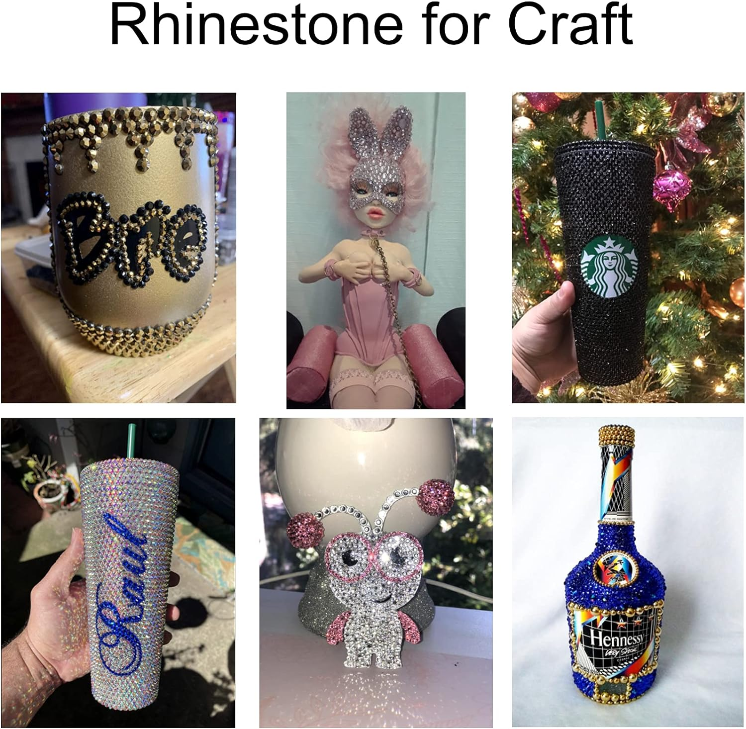 Towenm 2000 Pieces Glue Fix Flatback Rhinestones, SS10 2.8Mm Glass Flat Back Crystals Rhinestone for Craft Clothes Nail Face Art, Non Hotfix round Flatback Crystals Loose Gemstones (Transparent AB) image number 6