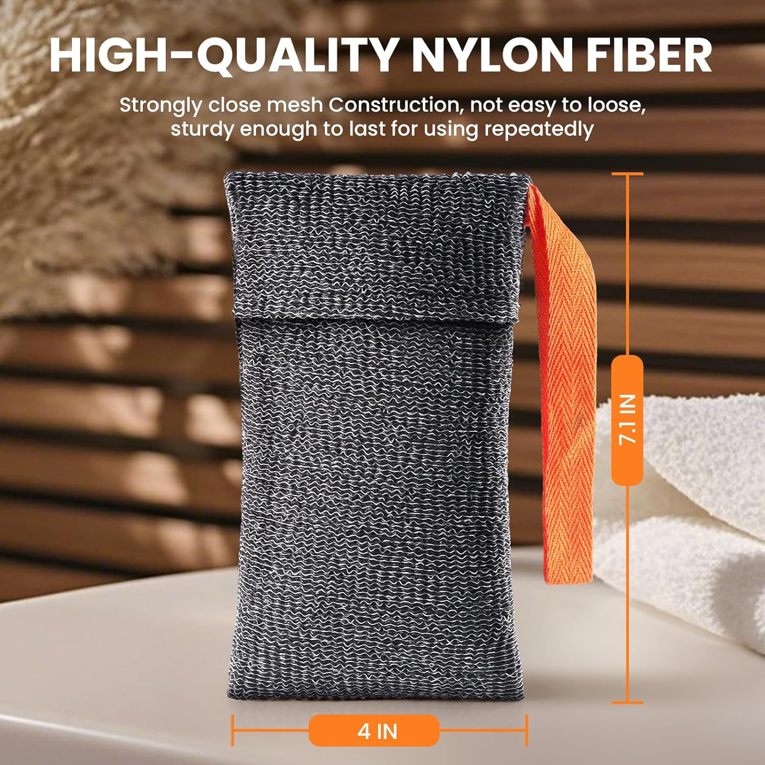 RIYNIBIY Soap Bag, 2PCS Exfoliating Bar Soap Pouch & Soap Saver Bags for Shower, Premium Loofah Family Set for Bath, Gym, Travel with Quick-Dry Mesh &ndash; Perfect Gift image number 1