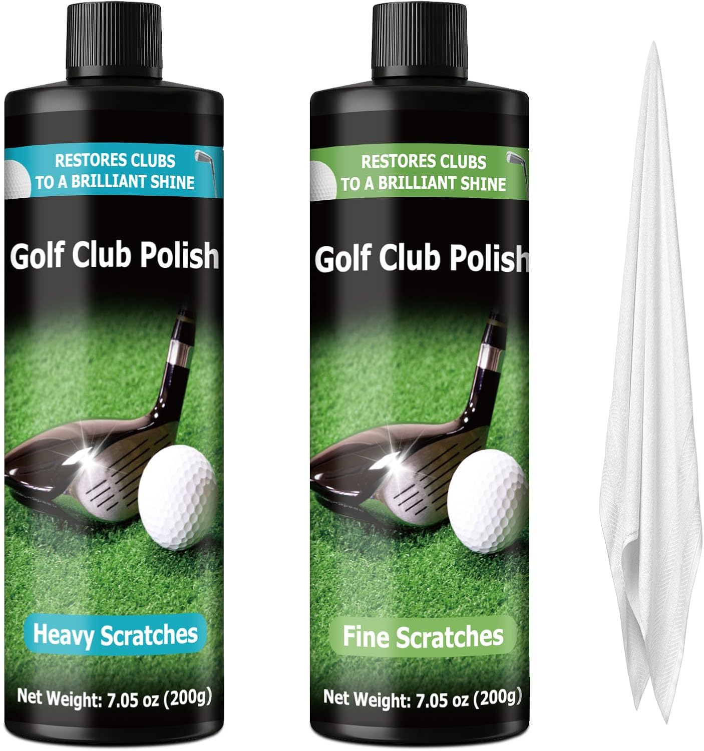 2 X200Ml Golf Club Polish, Cleaning, Polishing and Restoring Golf Clubs, Designed for Irons, Woods, Putters, Grips and Drivers image number 4