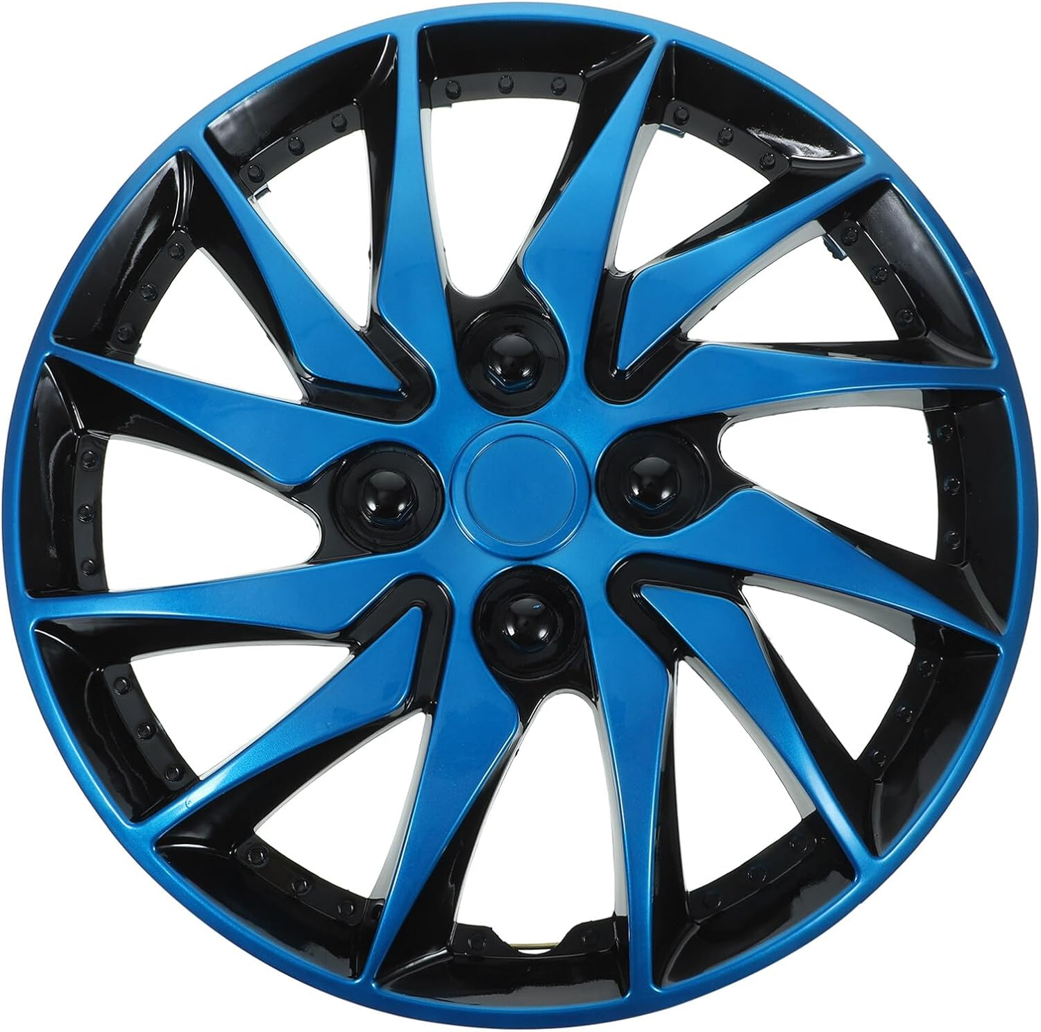 ULTECHNOVO 14 Inch Car Wheel Case Hubcap - Car Wheel Trims Case Hub Cover Hubcaps Manhole for Protection Hub Caps (Silver Black)