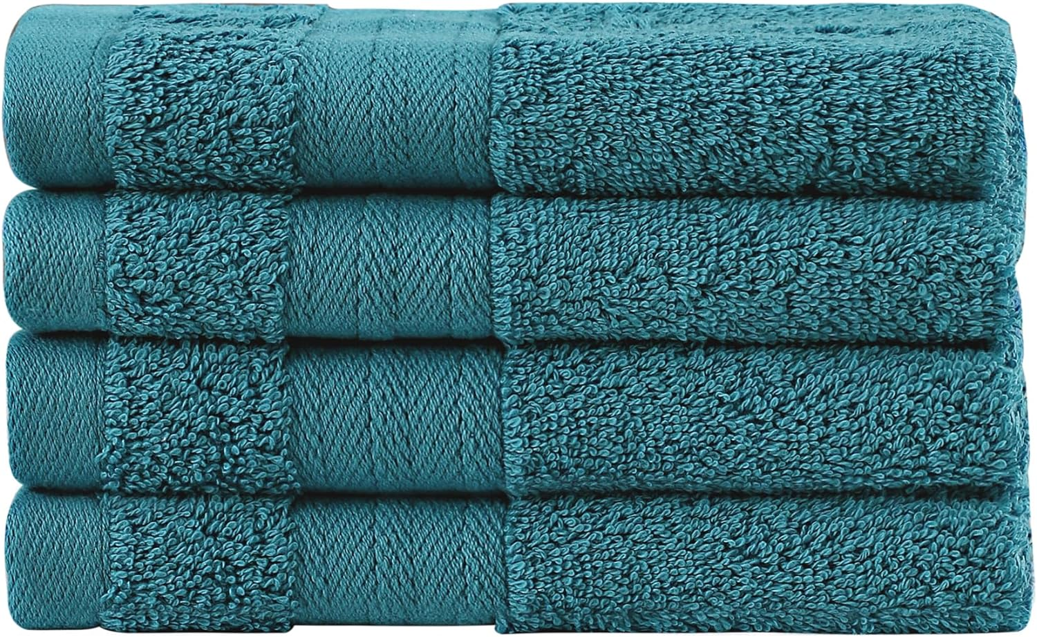 Easytry Premium 100% Cotton Bath Towels Set - 4 Pack 68X137Cm 600GSM Softness and Absorbency Bathroom Towels for Spa, Hotel, and Home Use - Blue