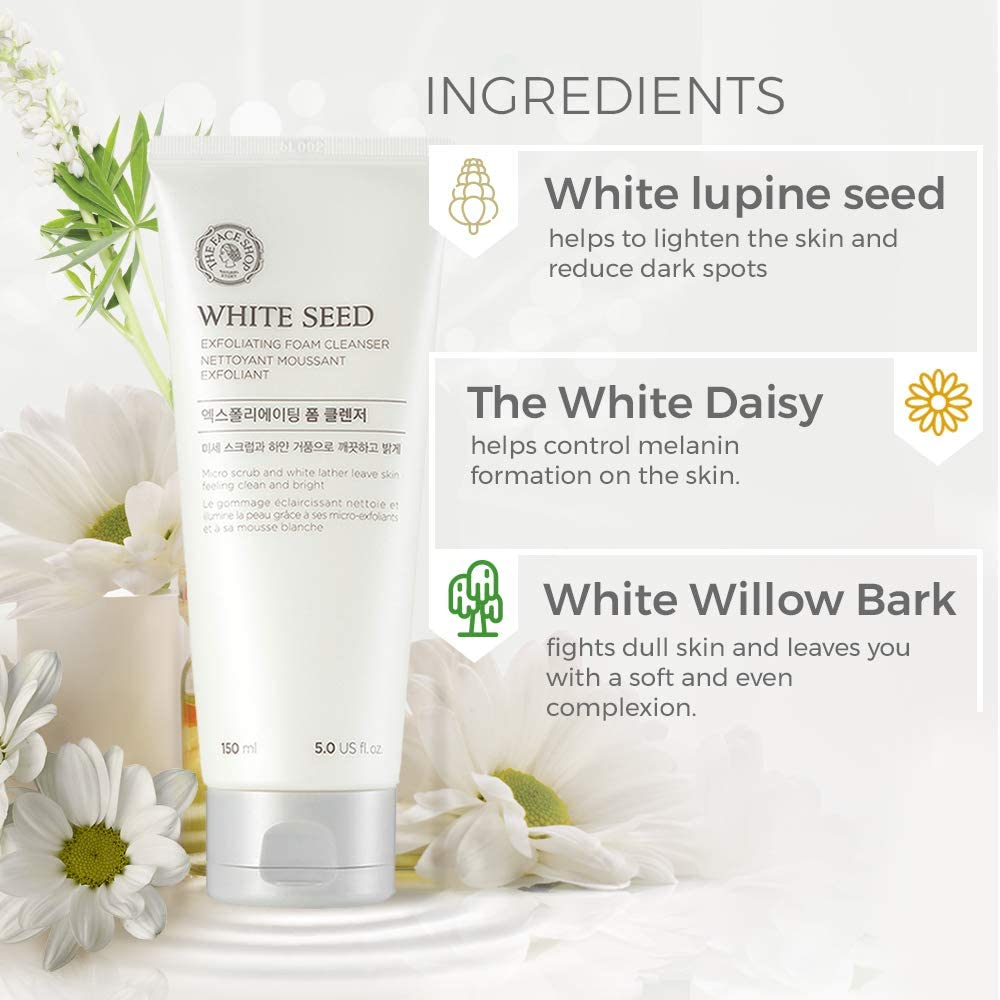 The Face Shop White Seed Exfoliating Cleansing Foam,