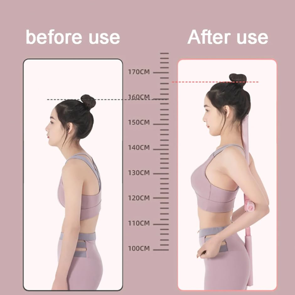 Yoga Sticks Stretching Tool for Humpback Correction &ndash; Retractable Corrector Back Brace for Adult and Child, Stretching Tool for Posture Improvement (Green) image number 3