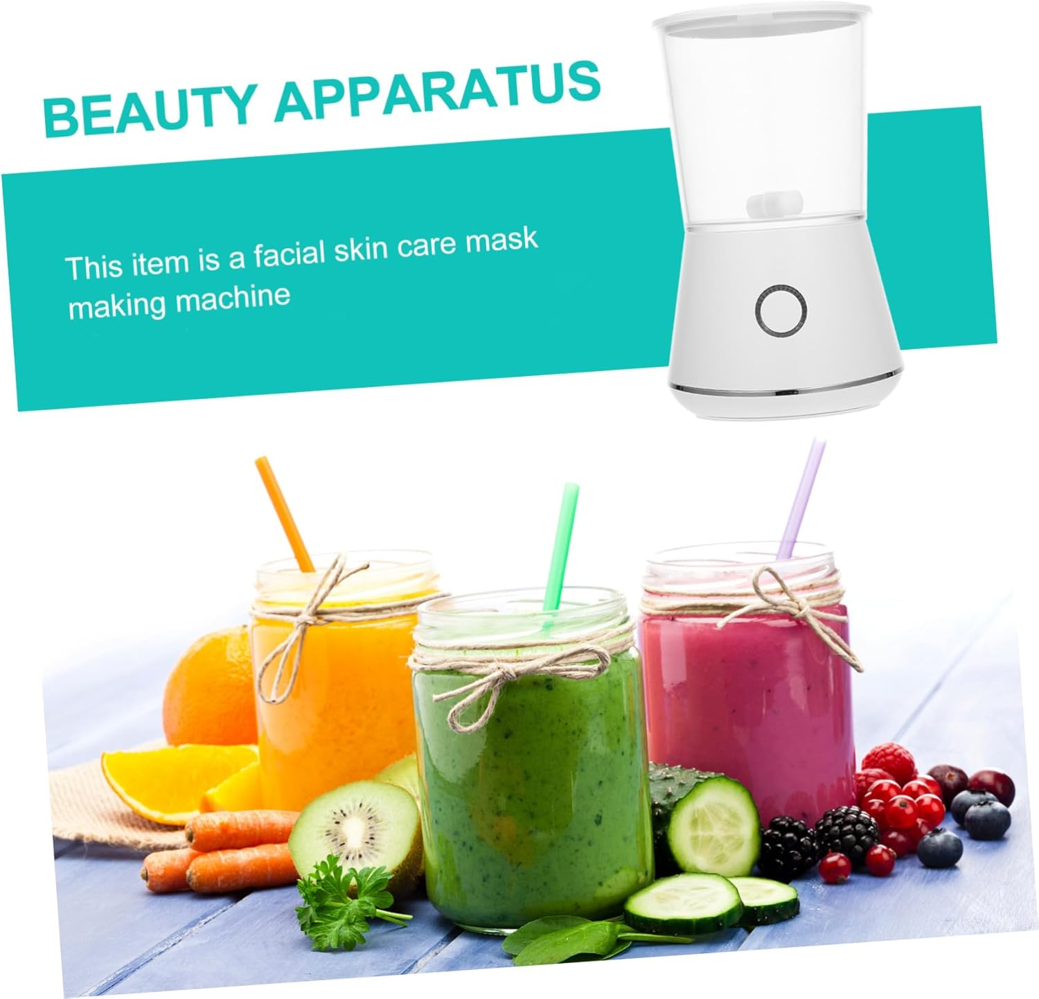 HAPINARY DIY Face Mask Maker Machine for Women Home Use Beauty Apparatus for Facial Skin Care Safe Fruit Vegetable Mask Maker with Easy Operation White image number 2