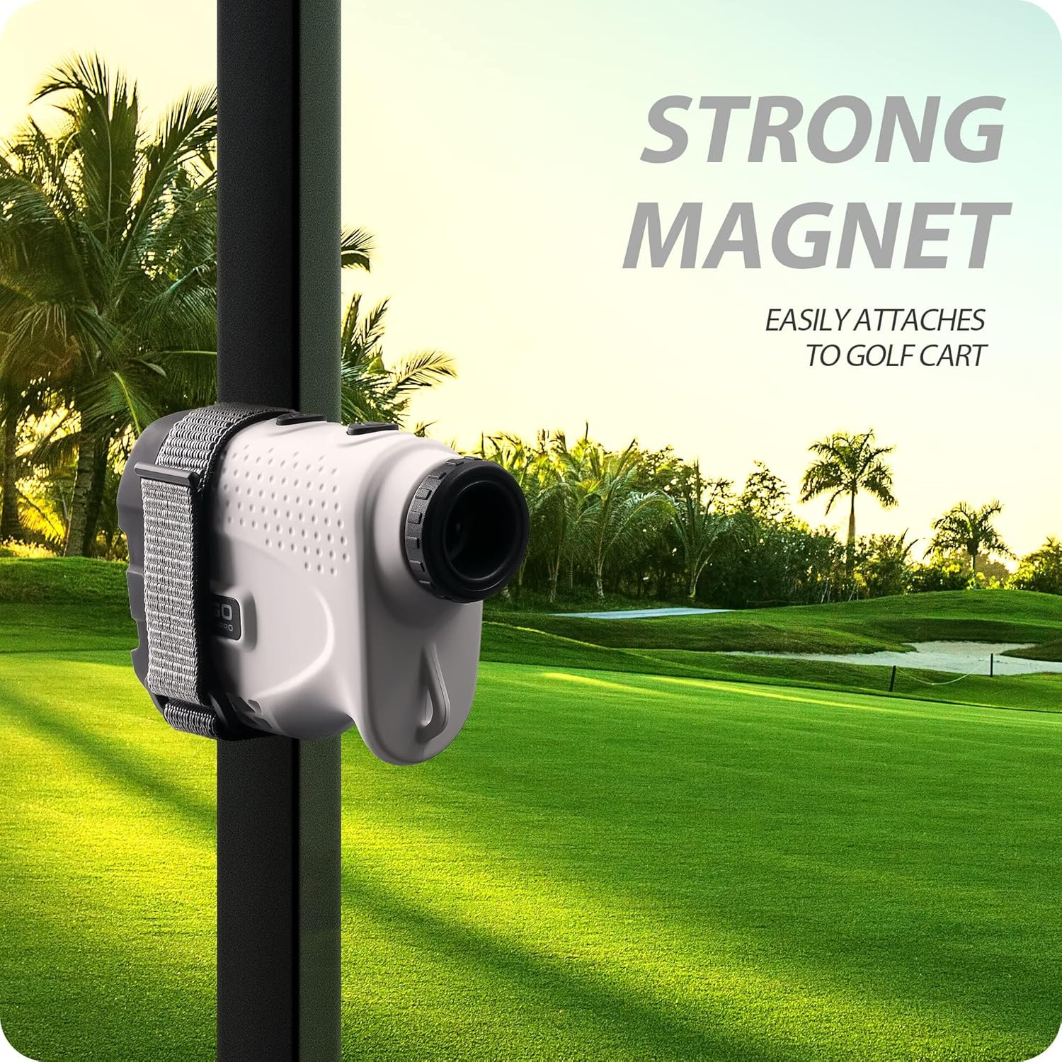 Gogogo Sport Vpro Golf Rangefinder Magnetic Holder Mount Strap, Adjustable Range Finder Strap Strong Magnet for Easily Stick for Golf Carts and Push Carts image number 3