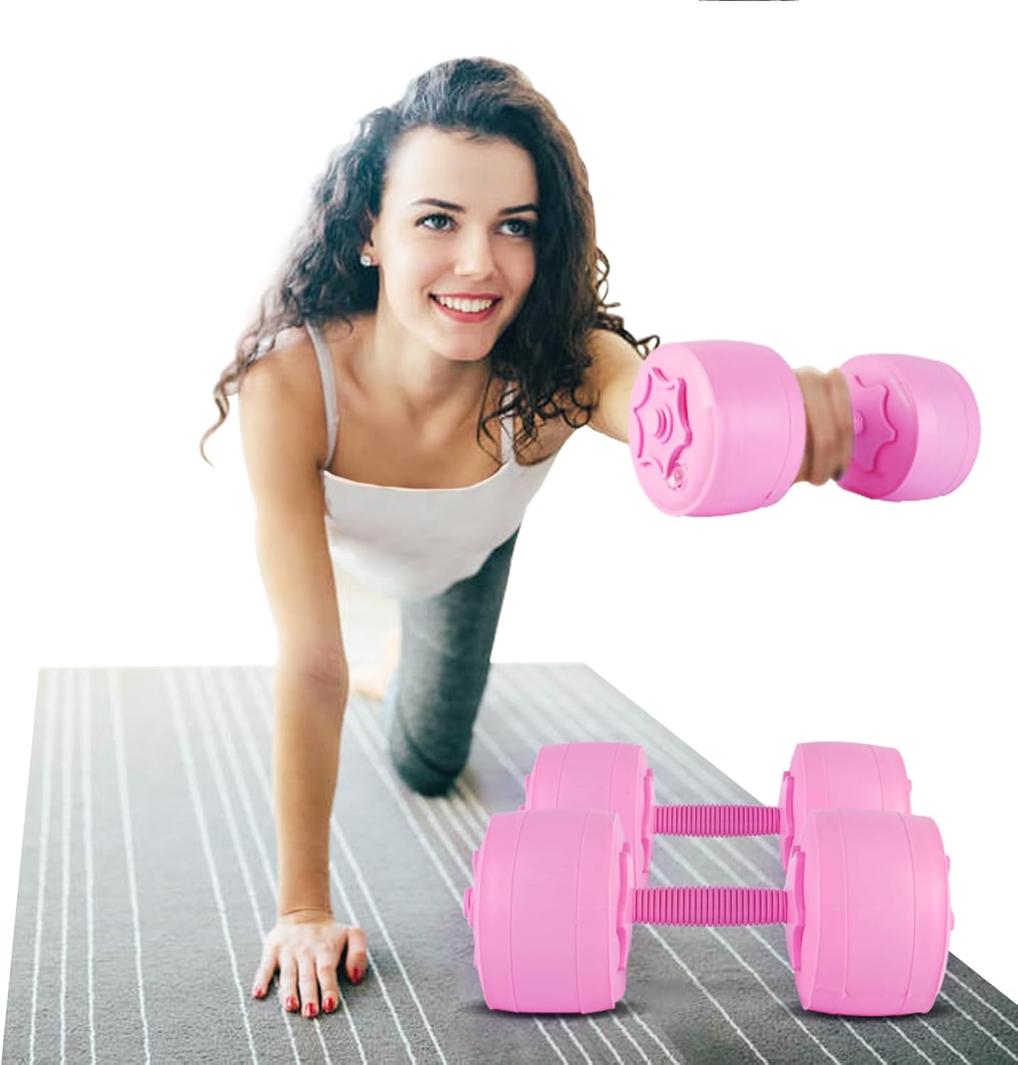 Water Dumbbells Set, Dumbbells Water Fillable, Travel Dumbbells, Adjustable Dumbbell Weight, Portable, for Men and Women - Strength Training - Fitness Training image number 4