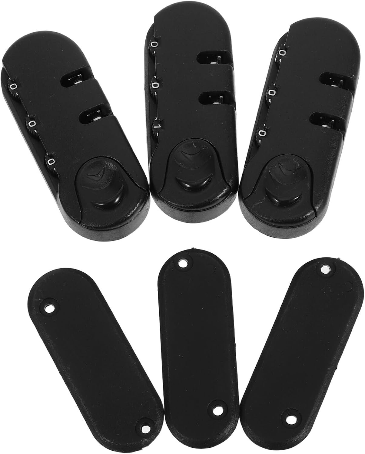 JEWEDECO 3Pcs Combination Luggage Locks Digit Code Thumb Operation Anti-Theft Password Suitcase Locks for Backpack Travel Portable Lightweight Security Accessories image number 5