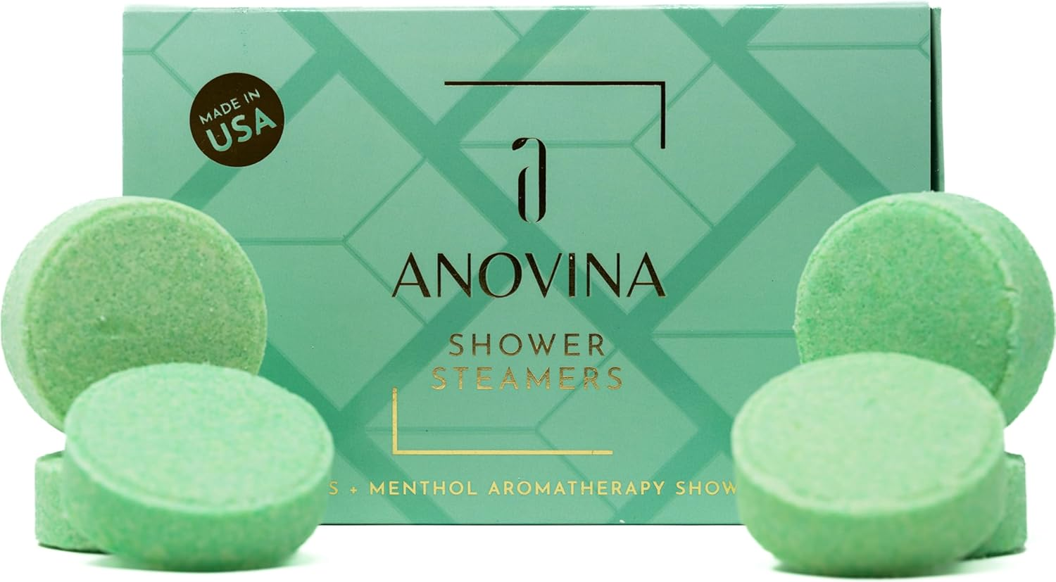 Anovina 6XL Eucalyptus Shower Steamers with Menthol &ndash; Aromatherapy Gift Box Made in USA with All Natural Ingredients. Self-Care Shower Bombs & Valentine'S Gift for Women & Men! image number 4