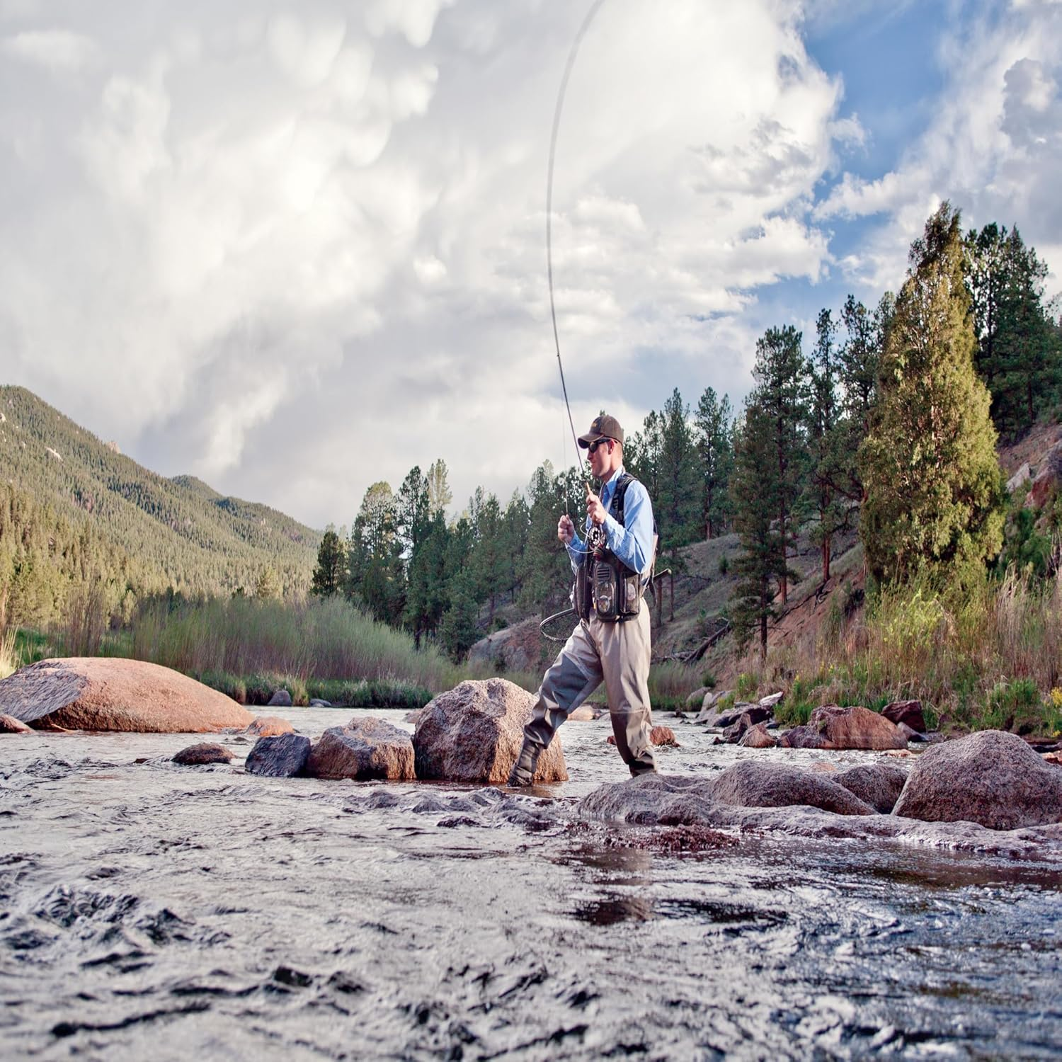 Allen Spring Creek Fishing Reel & Gear Bag, Olive image number 4