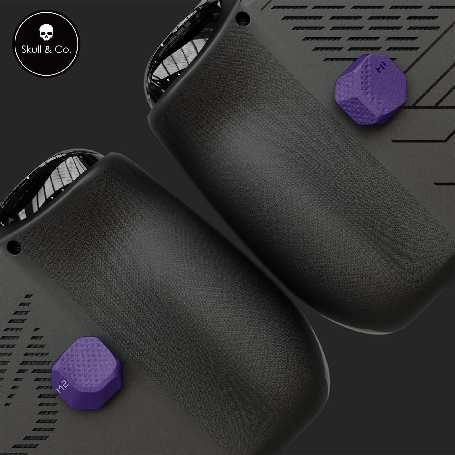 Skull & Co. Back Button Enhancement Set for ROG Ally X, Improvement Button Protection Kit for ROG Ally X - Black, 4Pcs - Neon Yellow image number 2