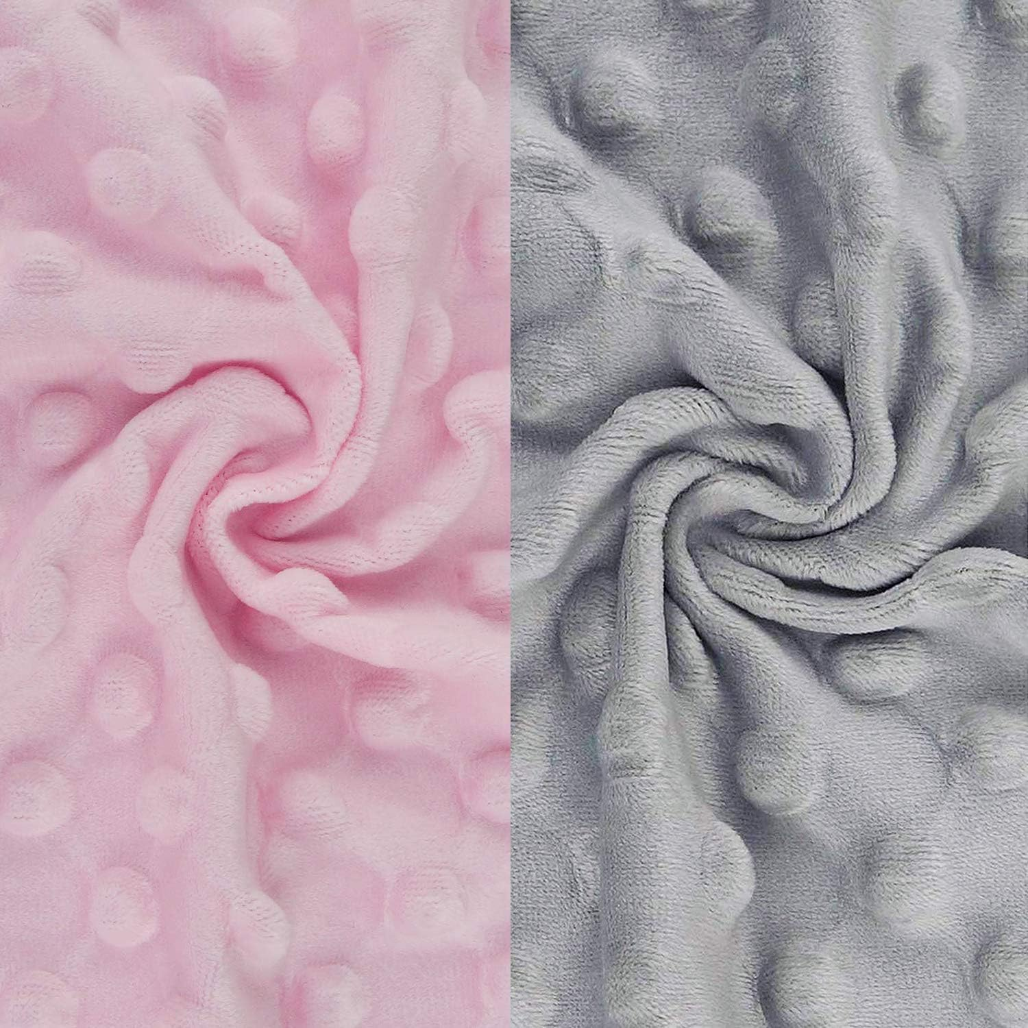 Bluesnail Soft and Strechy Minky Bassinet Fitted Sheet, Cradle Sheets for Bassinet Pad/Mattress 2Pk (Bassinet, Pink+Gray) image number 3