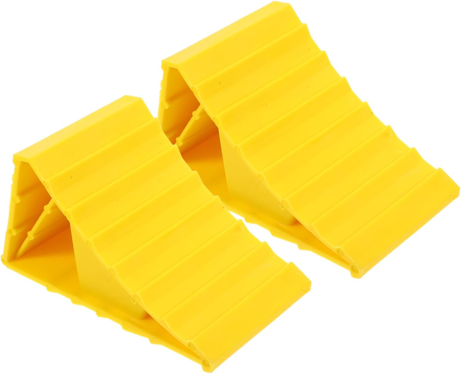 SOLUSTRE 2Pcs Car Block Camper Wheel Chock Leveling Blocks Ramp Rv Wheel Chock Vehicle Ramp Caravan Wheel Chocks Wheel Chocks for Rv Trailer Trucks Threshold Ramp Trailers Wheel Chock Abs