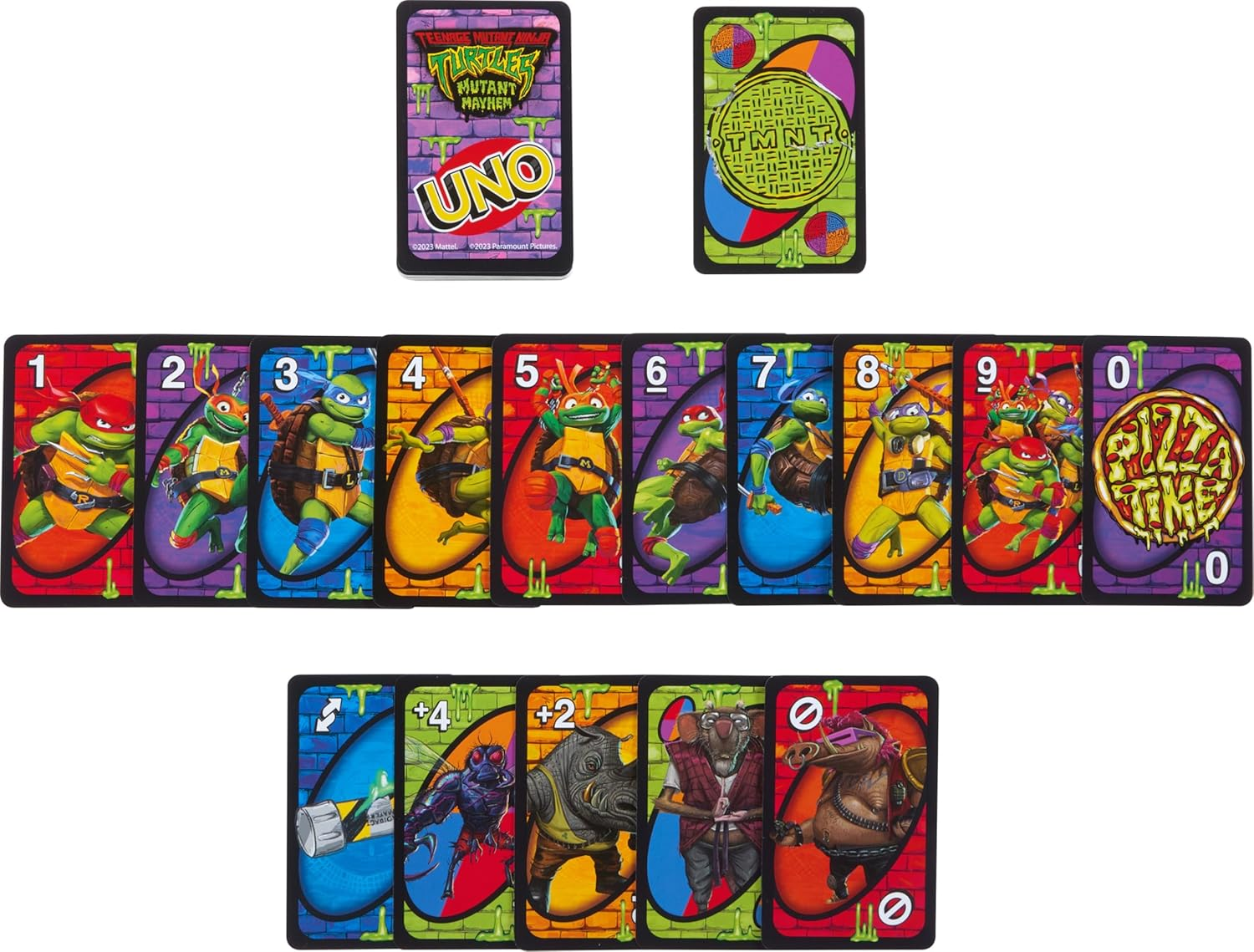 Mattel Games UNO Teenage Mutant Ninja Turtles Mutant Mayhem Card Game for Family Night, Travel & Camping image number 4