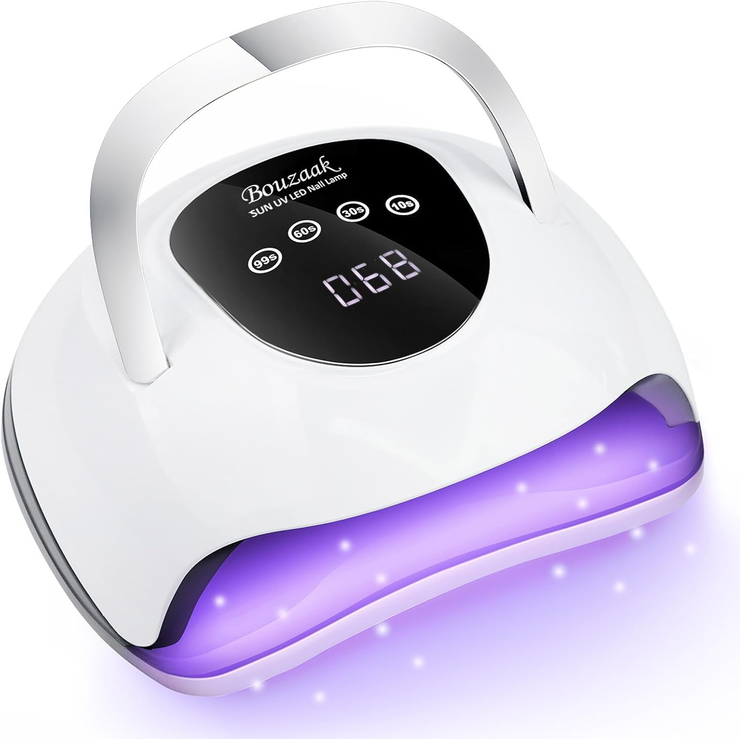Bouzaak UV Nail Lamp, Professional 220W UV LED Nail Dryer for Nails Gel Polish with 57 Lamp Beads 4 Timer Setting & LCD Touch Display Screen, Auto Sensor image number 1