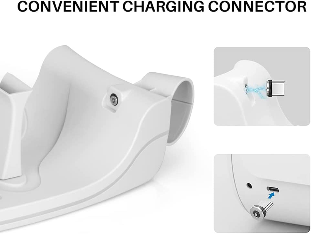 Iesooy Charging Dock for Quest 2,VR Wall Mount Charging Station Stand Set,High Speed,Fast Charging Station Display Holder and Controller Compatible with Q2 image number 6