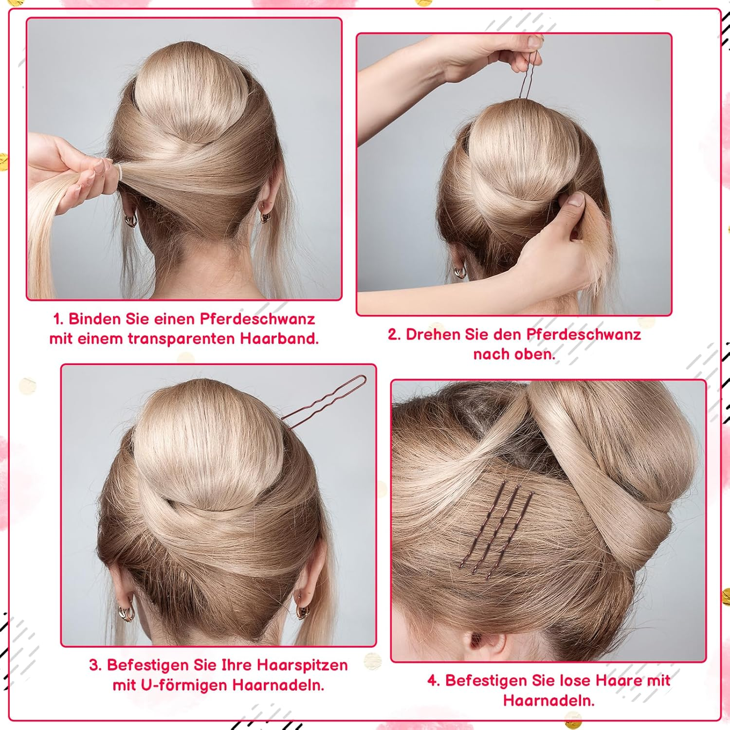 Dusaniyali 600 Piece Hair Pins Set, Metal Wavy Shape Hair Clips, Hairpin Black and Brown, U Hair Clips, Bun Pins, Hair Accessories with Storage Box image number 6