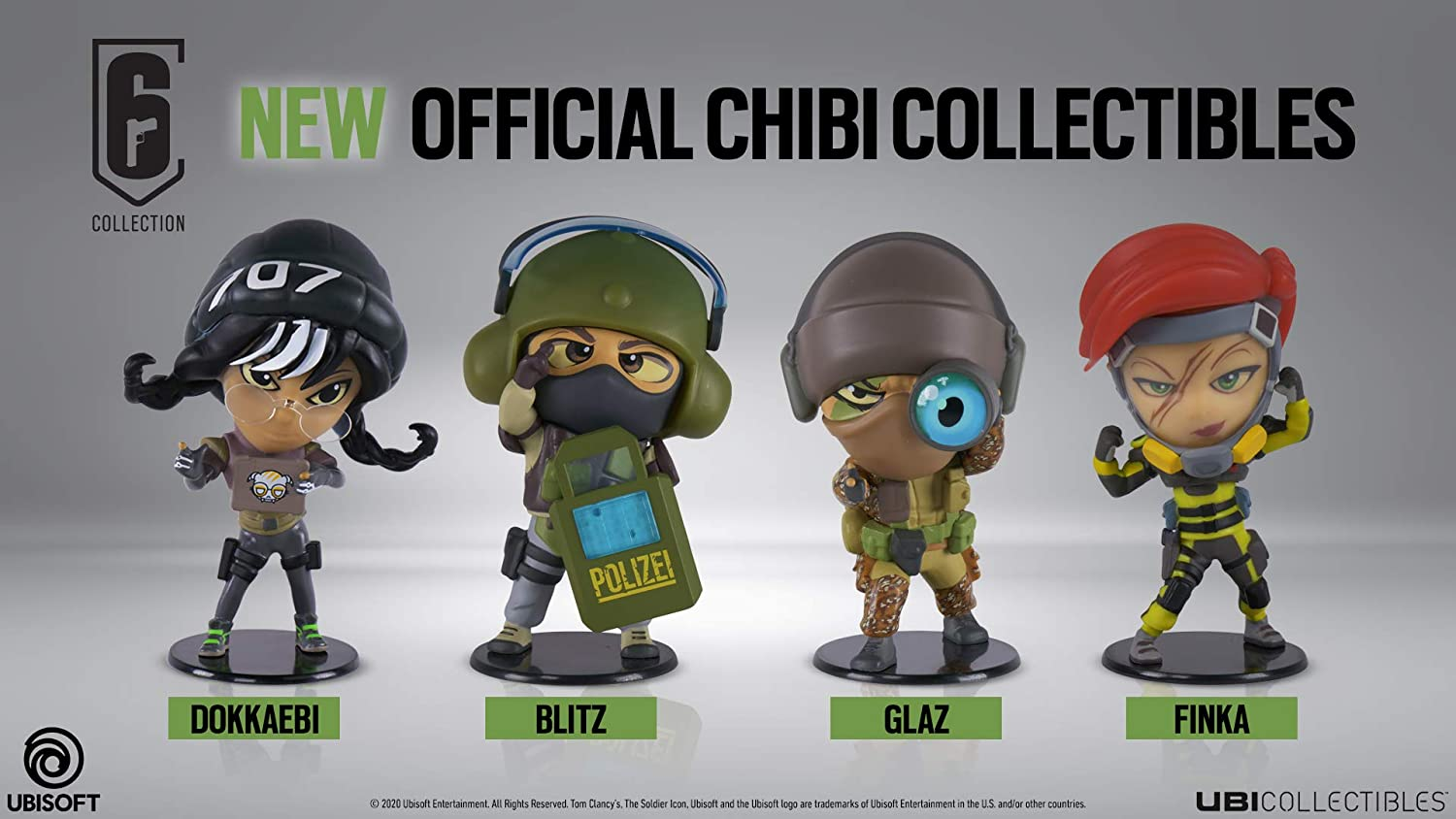 Ubisoft Six Collection Merch Series 4 Glaz Chibi Figurine image number 5