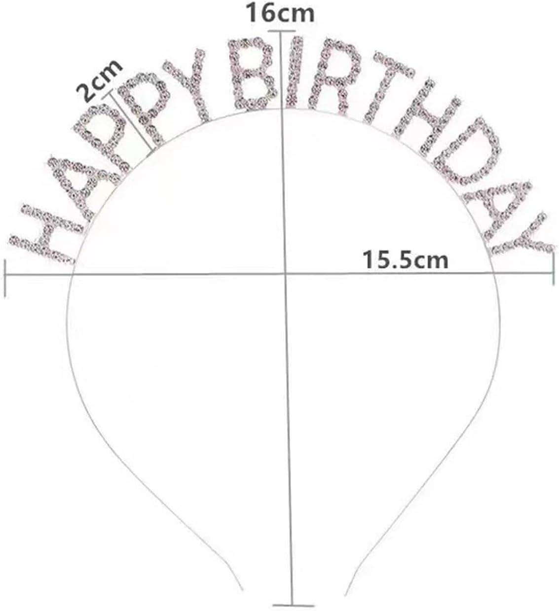 Happy Birthday Diamond Headband and Sash Women Princess Tiara Birthday Hat Birthday Headband for Parties Favors Birthday Decorations