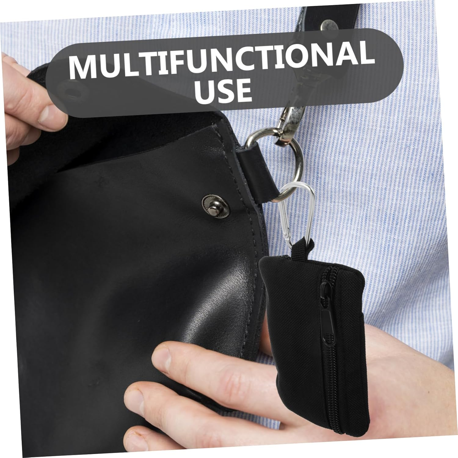 Mini Keychain Pouch Purse Keychain Small Pouch for Keys Coin Case Outdoor Accessory Hiking Travel Officer Bag image number 1