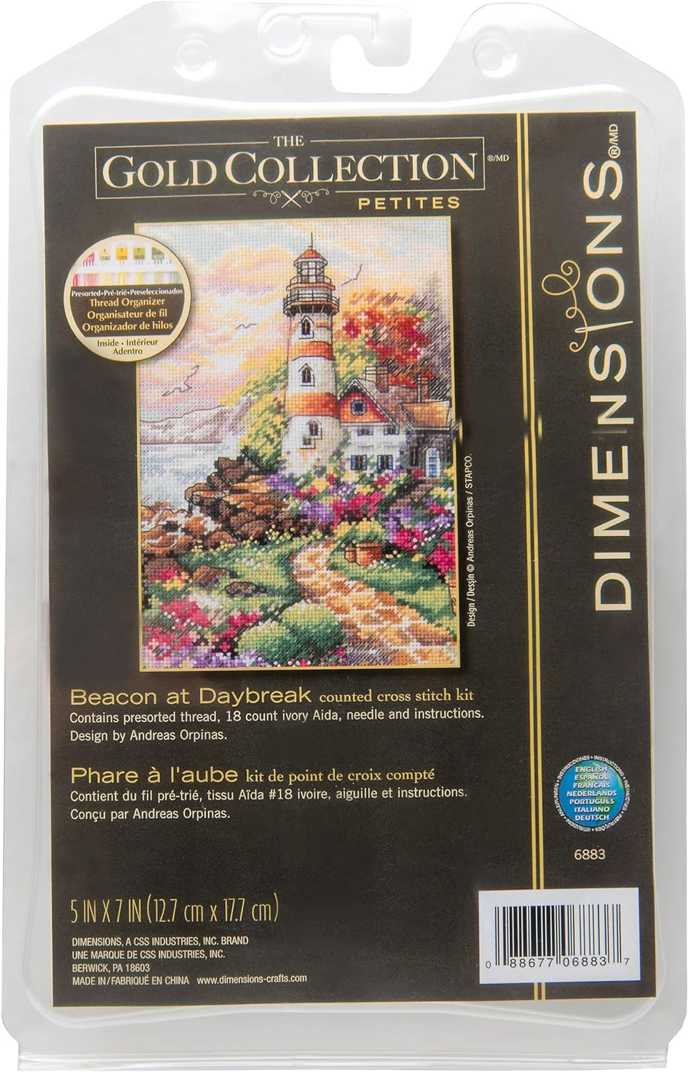 Dimensions Beacon at Rocky Point Counted Cross Stitch Kit image number 3
