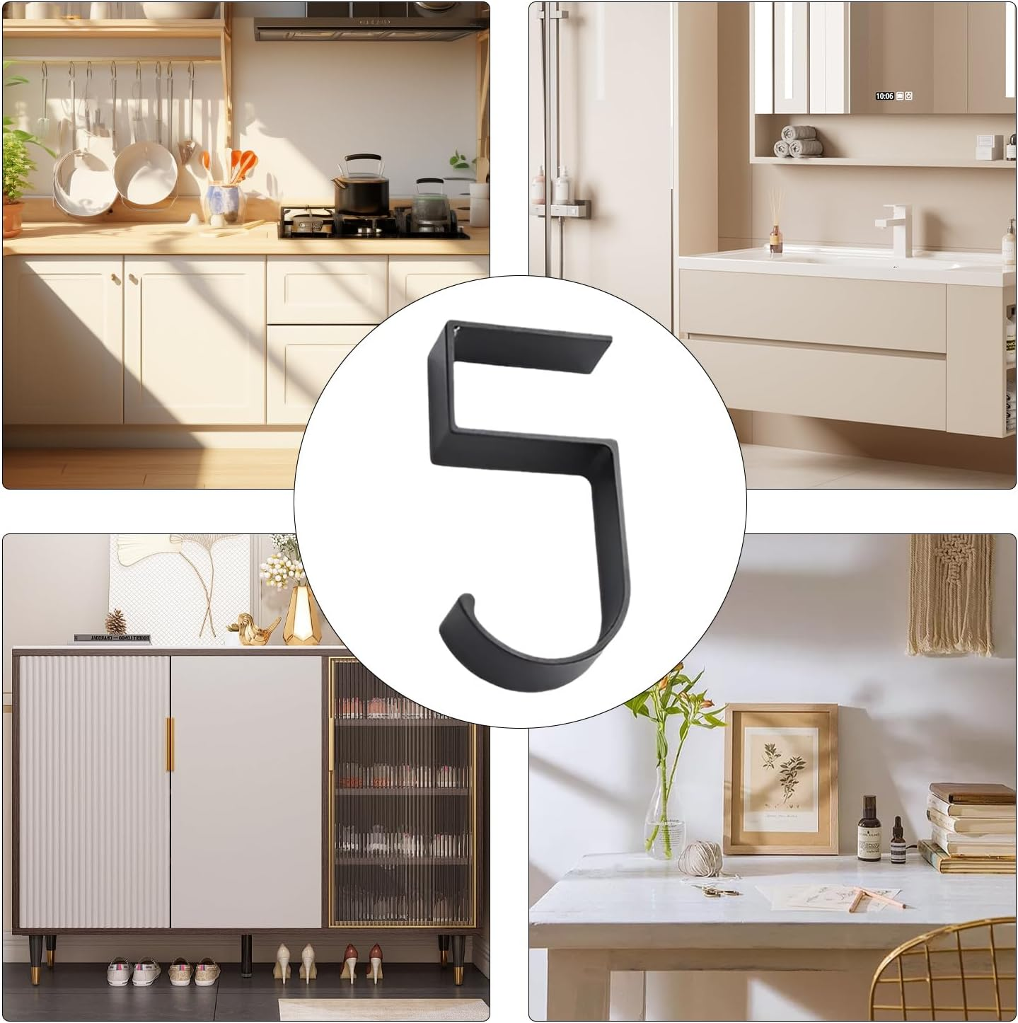 Headphone Desk Hanger | Practical Desk Bag Hanger,Multifunctional Movable Table Rack, Heavy Duty Organizer, Metal Storage Tool Space Saving for Clothes Coats