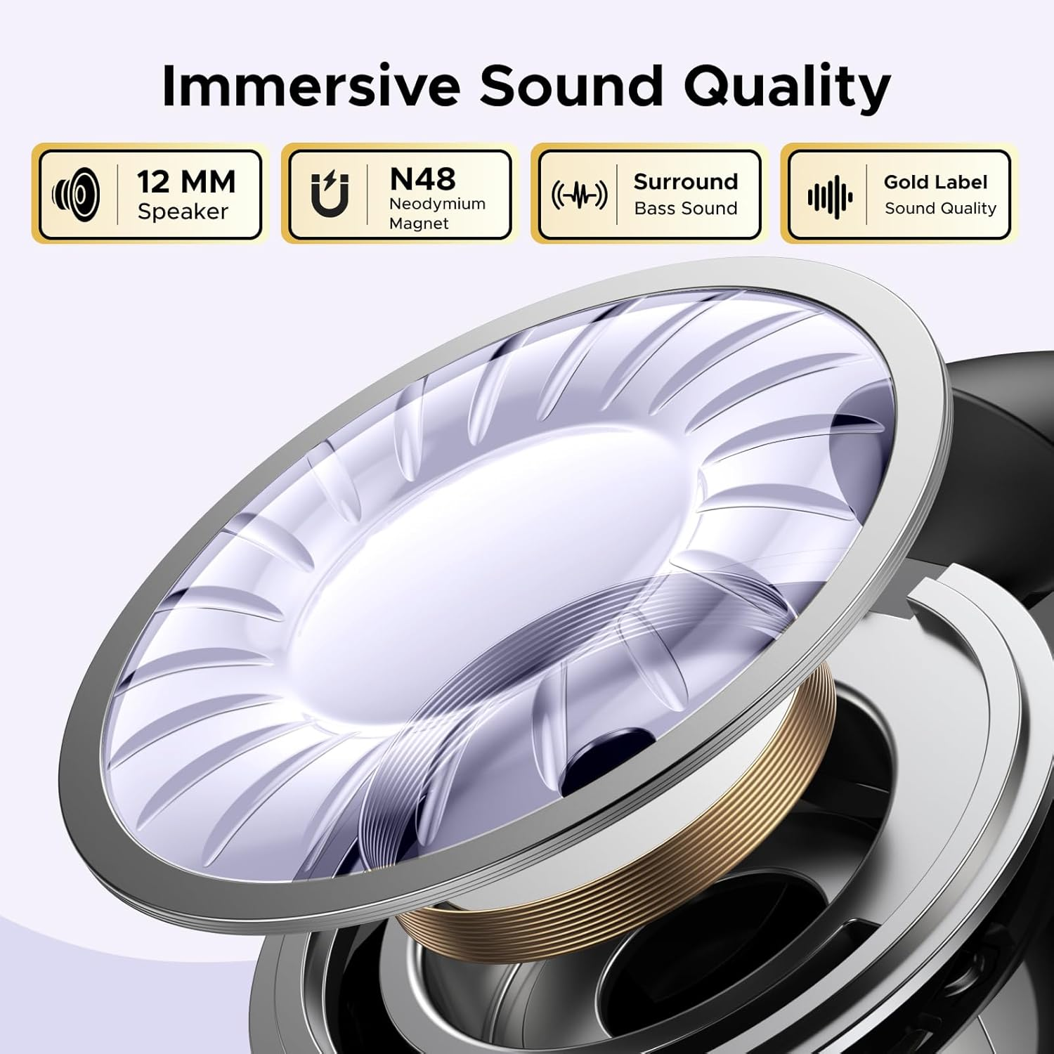 UGREEN Open Ear Headphones Wireless Earbuds Bluetooth 5.4, 30H Playtime, ENC Noise Cancelling Earphone, Hi-Fi Stereo Deep Bass, IPX5 Waterproof, Comfortable Fit for Running Gym image number 6