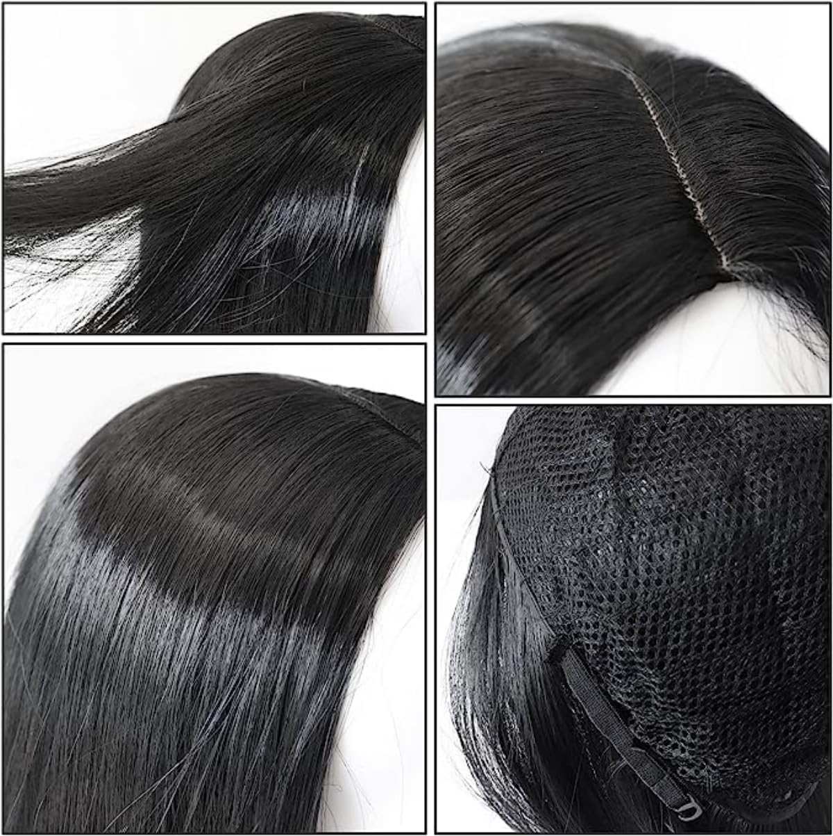 MOJUN 75Cm Long Straight Hair Black No Bangs Heat Resistant Cosplay/Party Full Wigs image number 1