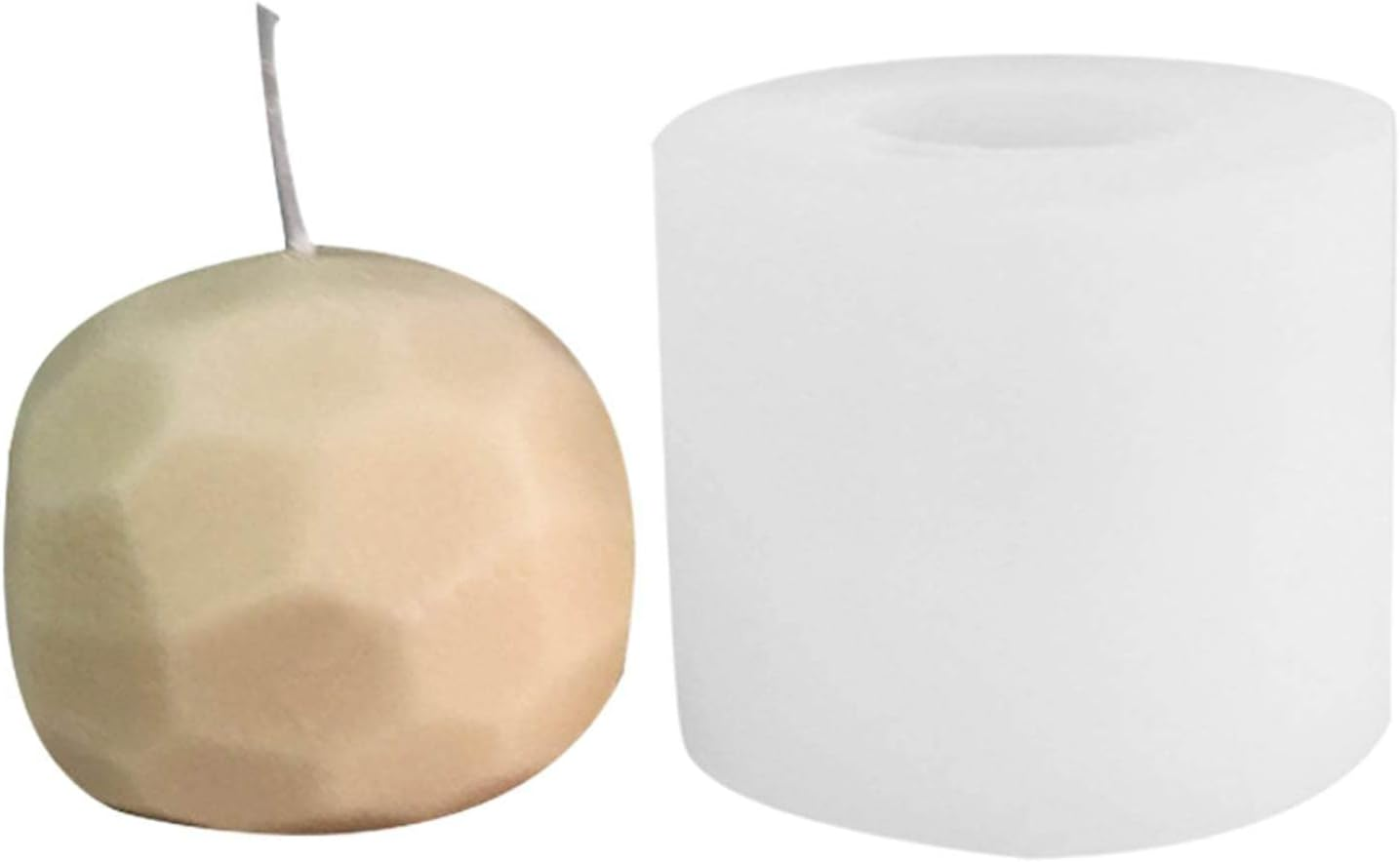 POCHY Geometric Ball Mold - Silicone Candle Molds Ball Geometric Fondant Chocolate Cake Candy Baking Mold,Geometric Wax Fondant Chocolate Candy Cake Mold Plaster Epoxy Resin Polymer Mould for Home image number 4