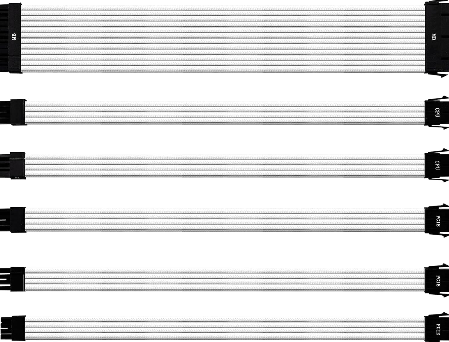 Cooler Master PVC PSU Extension Cable Kit -16AWG with 3-Layer PVC Sleeving, ATX Compatible with Universal Connectors, 30Cm in Length, Supports High-End CPU & GPU System Power Supply Inputs, Red/Black