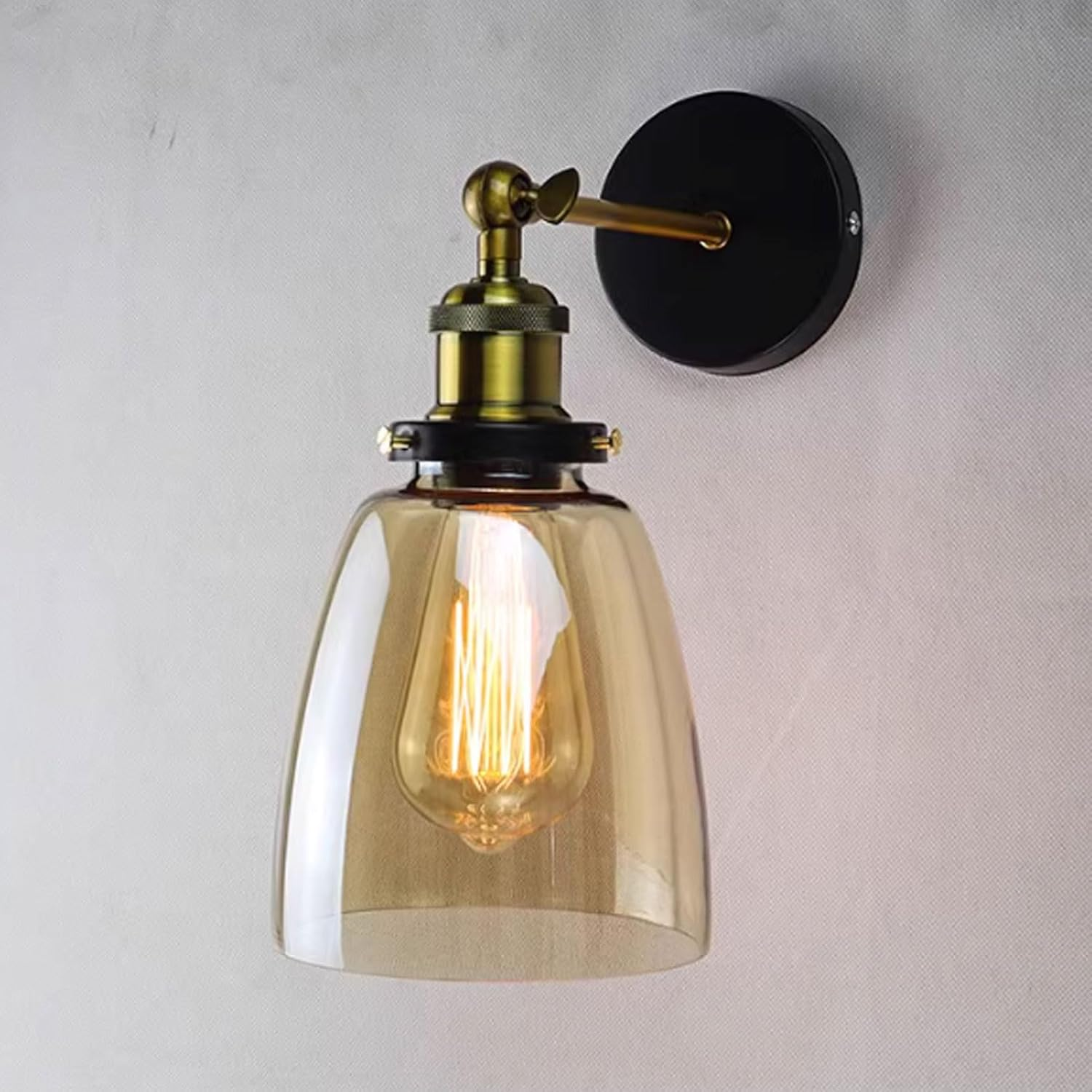 Vintage Wall Sconces Anti-Rust Brushed Finish Light Fixtures Frosted Glass Wall Mounted Lamp for Bathroom Vanity Kitchen Wall Lighting image number 1