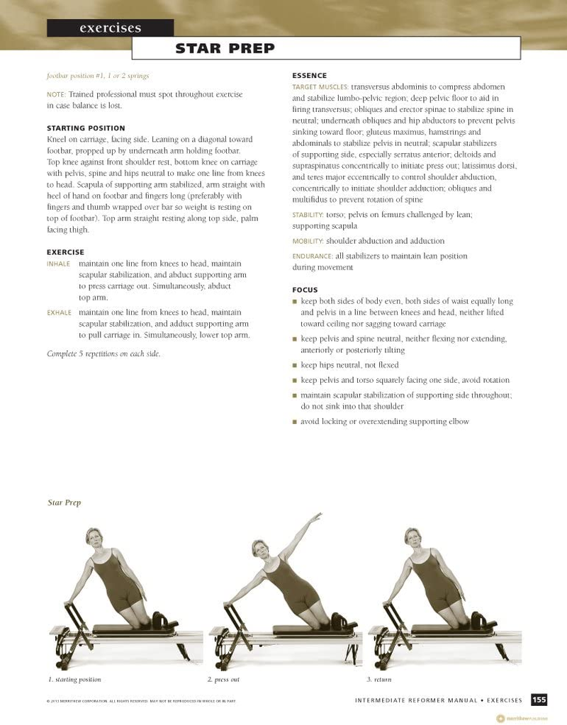 Merrithew Intermediate Reformer Manual - 2Nd Edition (English) Pilates Reformer Manual image number 6