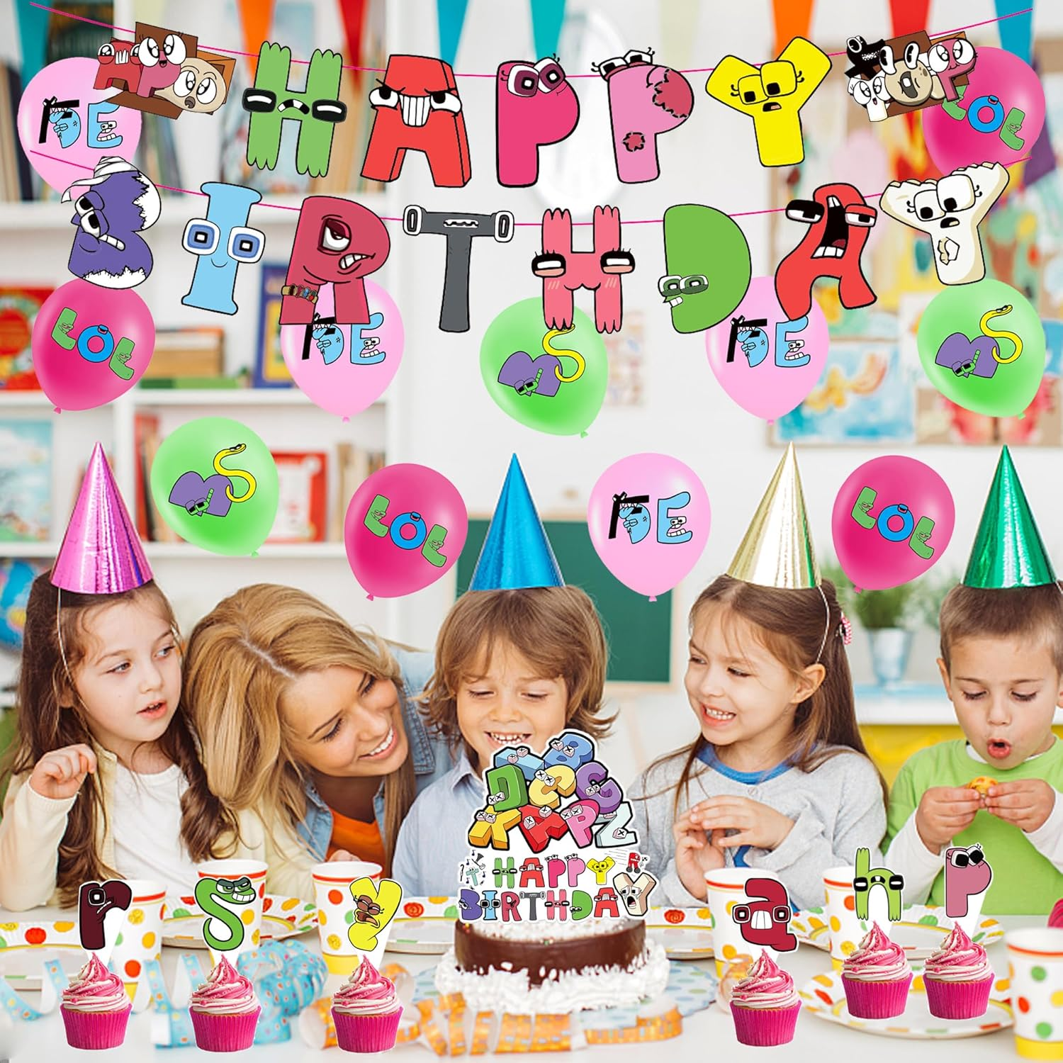 Alphabet Birthday Party Decoration Alphabet Lore Party Decoration Birthday Alphabet Birthday Balloons Alphabet Lore Balloons Birthday Alphabet Cake Topper Alphabet Lore Birthday Garland