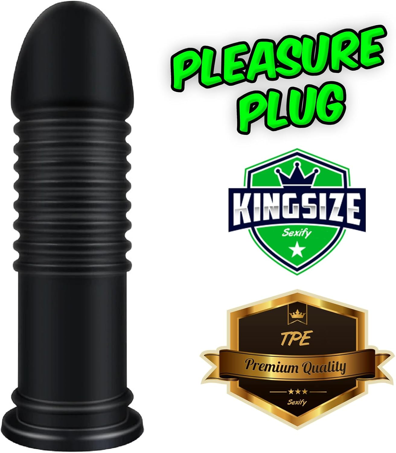 XL Anal Butt Plug BIG Dildo Dong Monster Fat Massive Thick Extra Large HUGE Silicone Ribbed Anal Beads Sex Toy image number 4