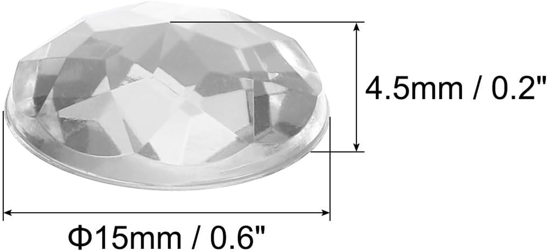 Uxcell 15Mm Flat Back round Acrylic Rhinestones, 500 Pack Plastic Circle Gems for Jewelry Making Costume Embellishments Crafts, White