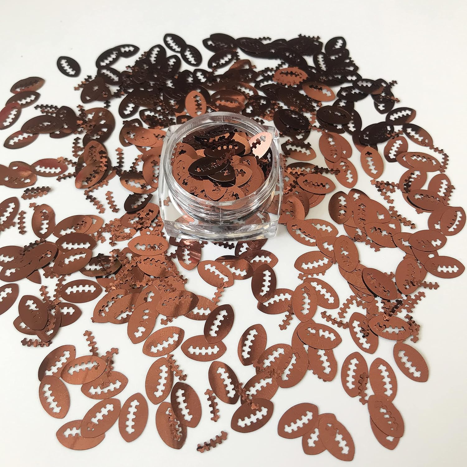 10 Grams/Pack - Sliver Holographic Football Rugby Ball Shape Glitter - Festival Rave Beauty Makeup Face Body Nail Art Decoration LB100