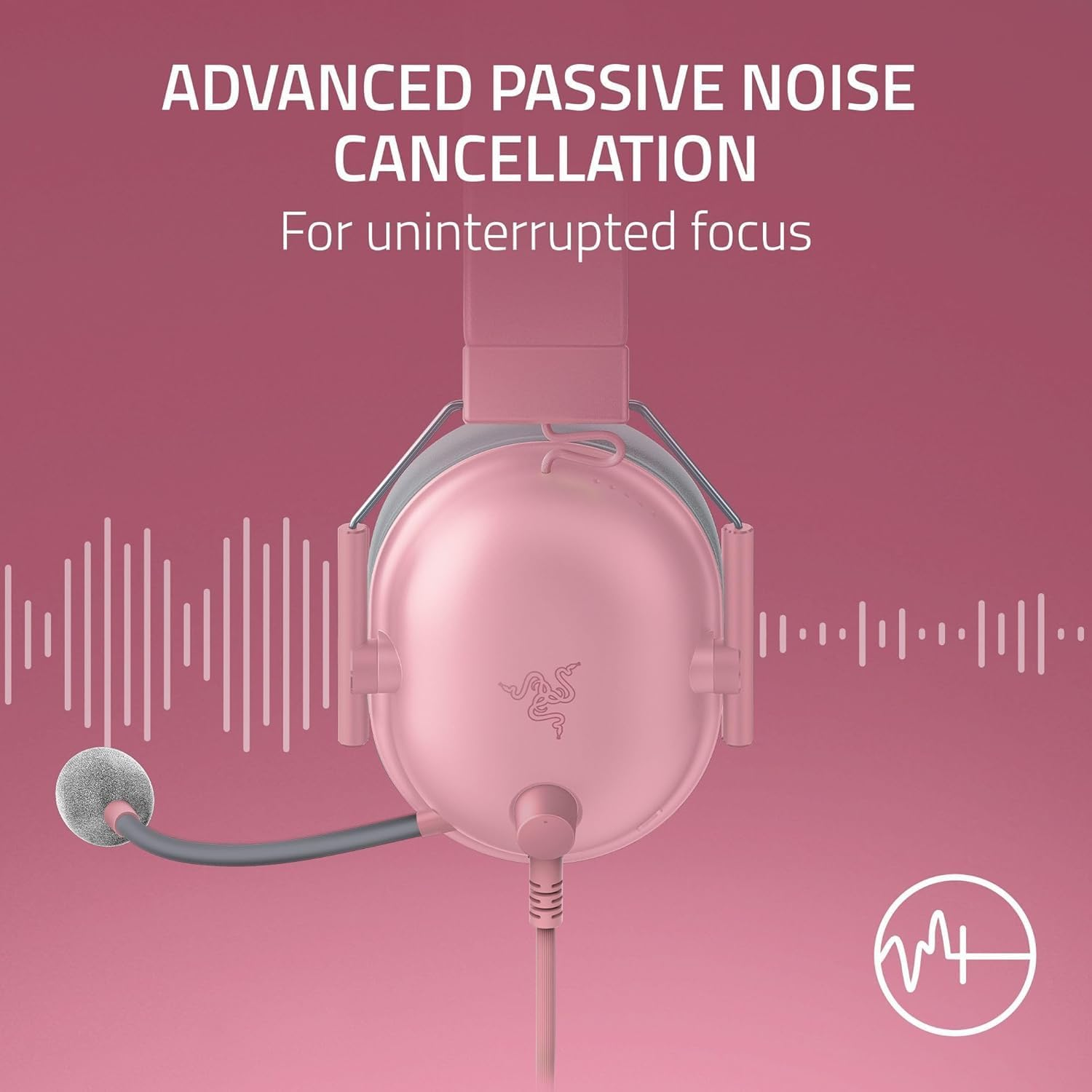 Razer Blackshark V2 X Playstation Gaming Headset: 50Mm Drivers - Cardioid Mic - Lightweight - Comfortable Noise Isolating Earcups - for PS5, Xbox Series X, PC, Switch via 3.5 Mm Jack - Quartz Pink image number 1
