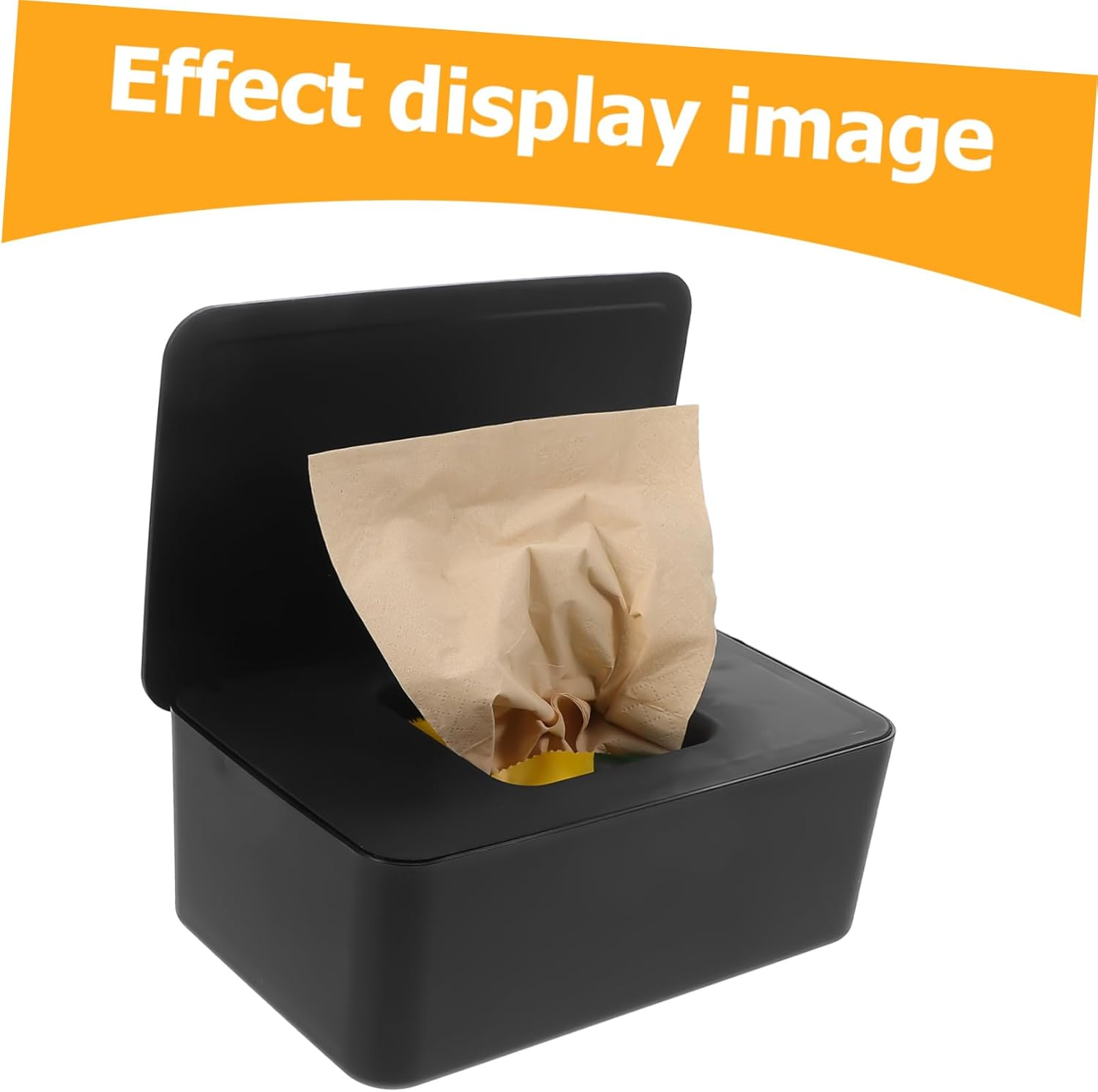 Yardenfun Refillable Wipes Dispenser Box Elegant Plastic Tissue Holder with Lid for Home and Office Stylish Wipe Storage Modern Design for Easy Access and Versatile Placement image number 3