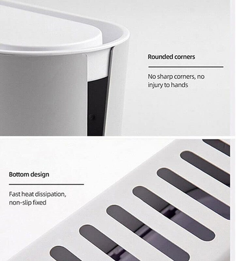 AIMALL Cable Management Box Cable Power Management Storage Box Socket Wire Tidy Organiser Safety Hide Case for Desk TV Computer USB Hub System to Cover and Hide & Power Strips & Cords image number 3