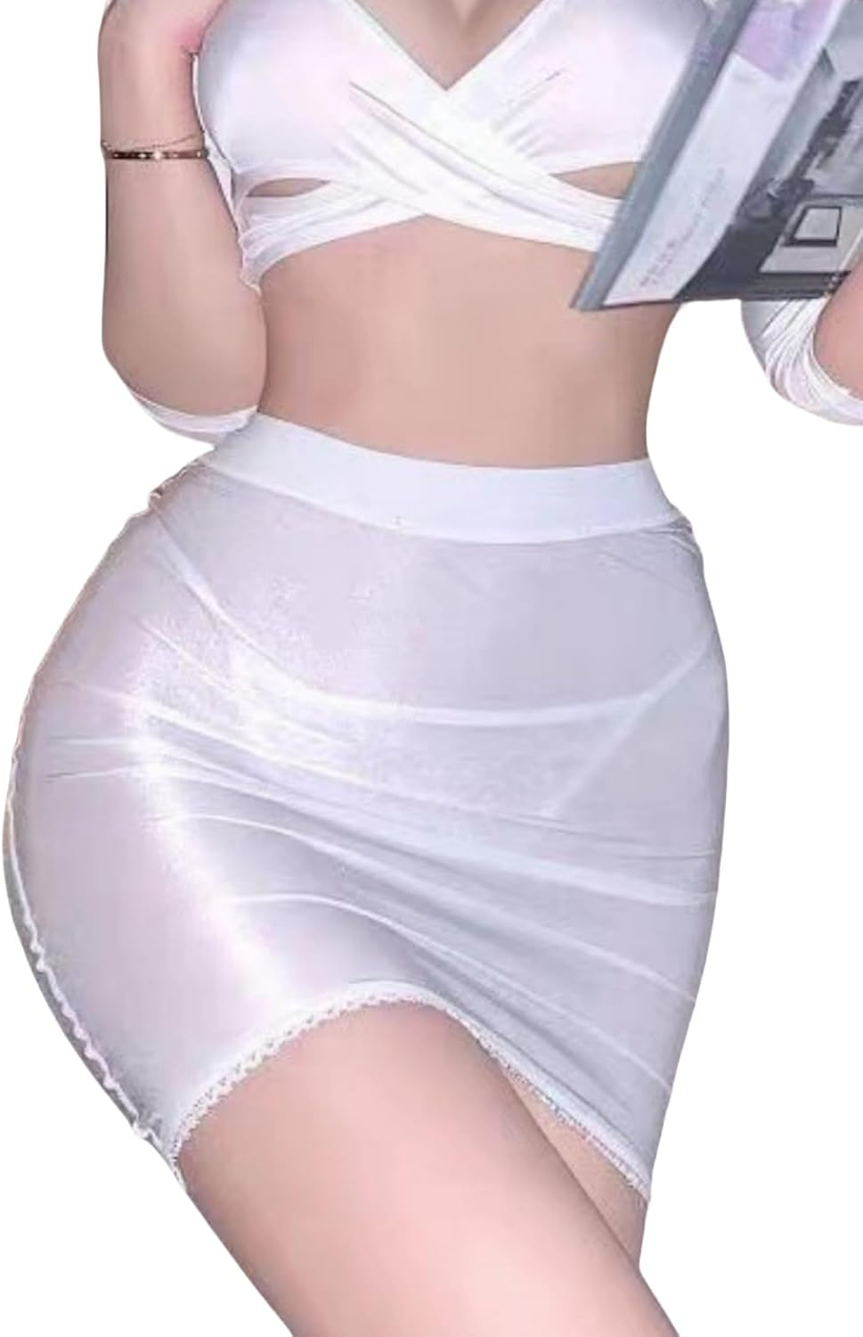 WFWFLIU Women'S Mesh Sheer See through Short Dress Tight Hip Mini Skirts Women'S Short Mini Skirt