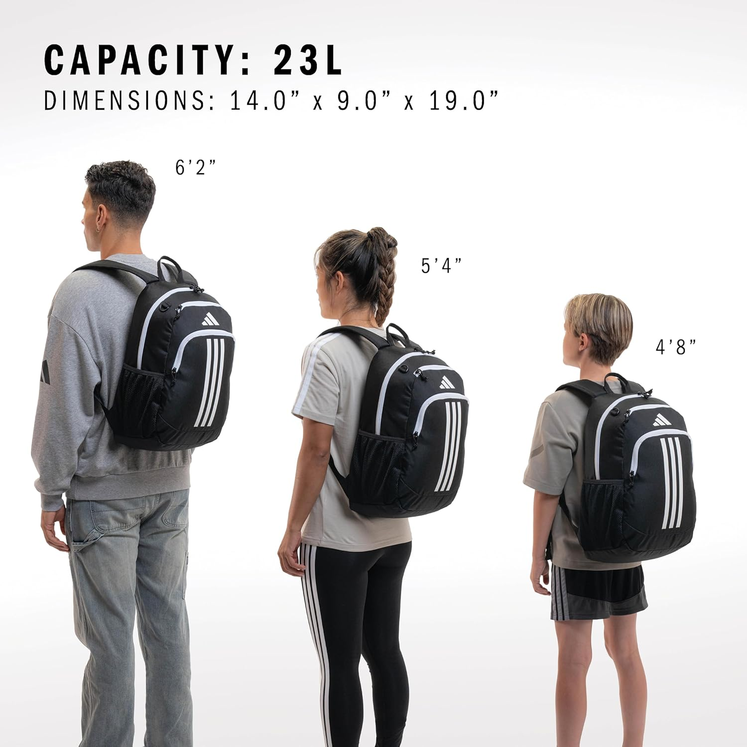 Adidas Originator Small Backpack for Men and Women, Athletic Book Bag with Laptop Sleeve - Adi Haze Clear Pink/Clear Pink/Grey Four image number 6