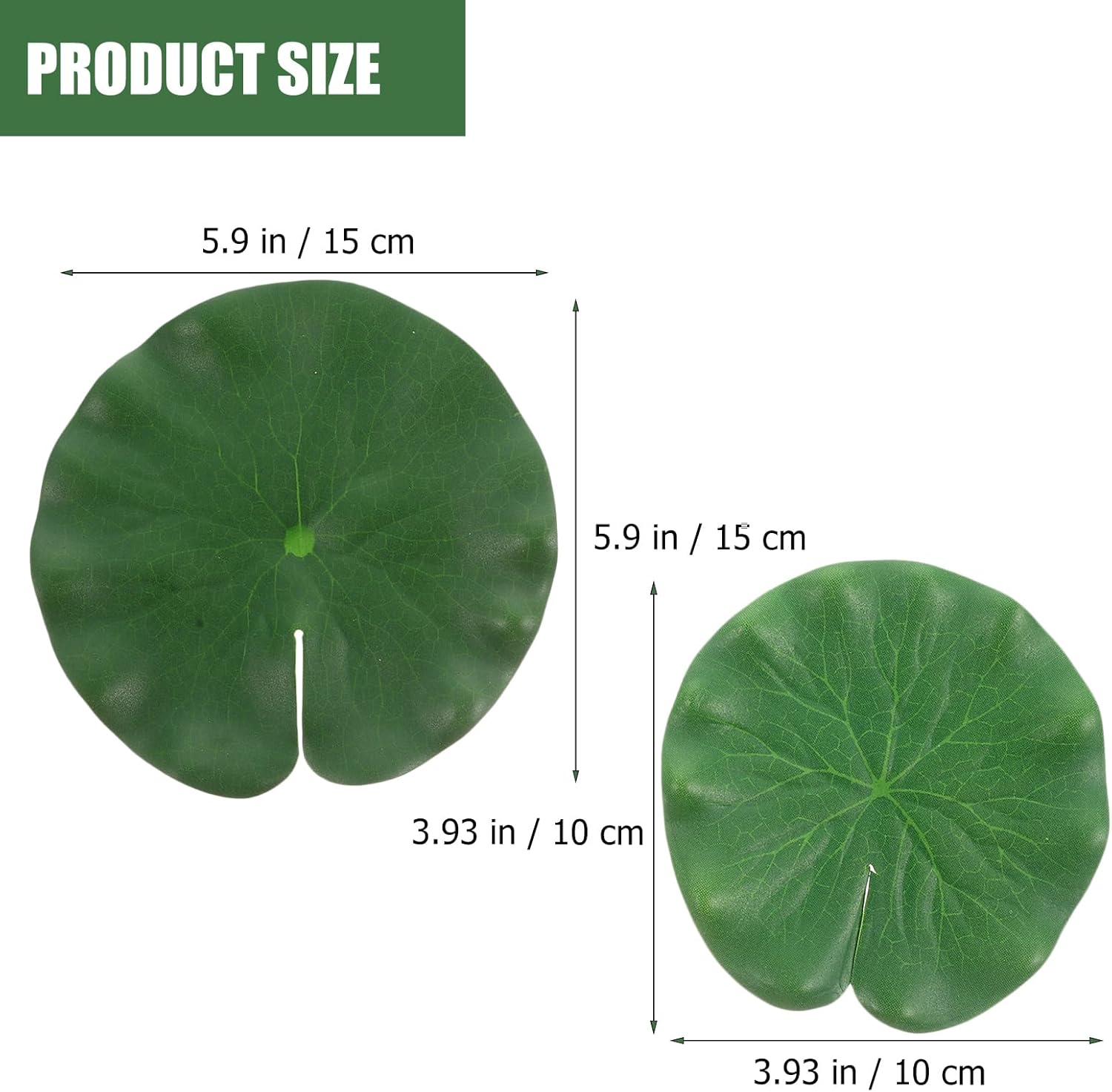 TOVINANNA 20Pcs Simulated Lotus Leaf Floating Lily Pads Realistic Lily Pads Leaves Fish Decorations for Tank Floating Pond Leaf Ornament Lightweight Dense Foam Eva Fish Tank Big Water Lily image number 3