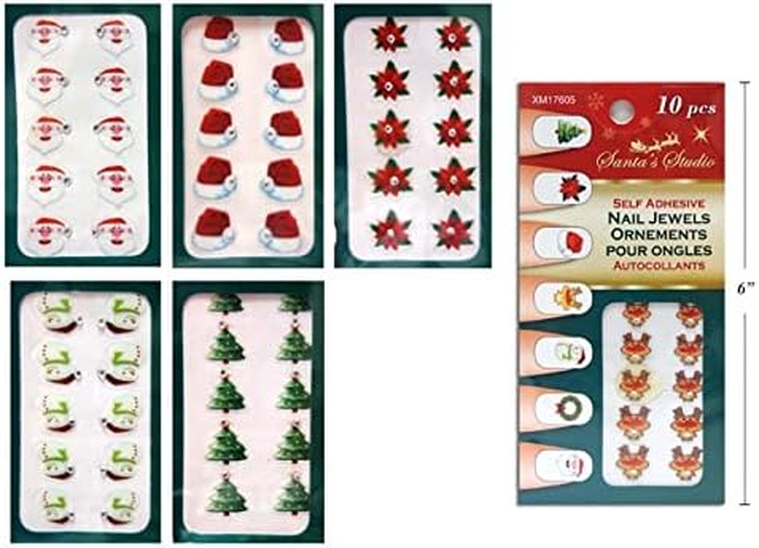 Lylac Xmas Nail Stickers 10-Pieces