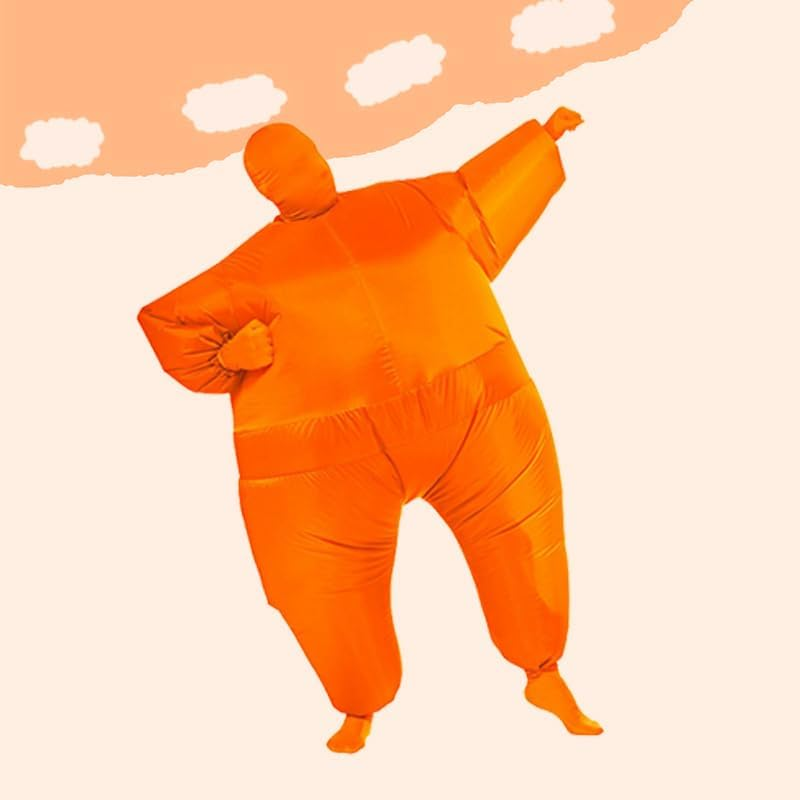 Leona Co Fan Operated Inflatable Costume Chub Fat Masked Full Body Suit Halloween Christmas Costumes Fancy Blow up Dress for Adult image number 3