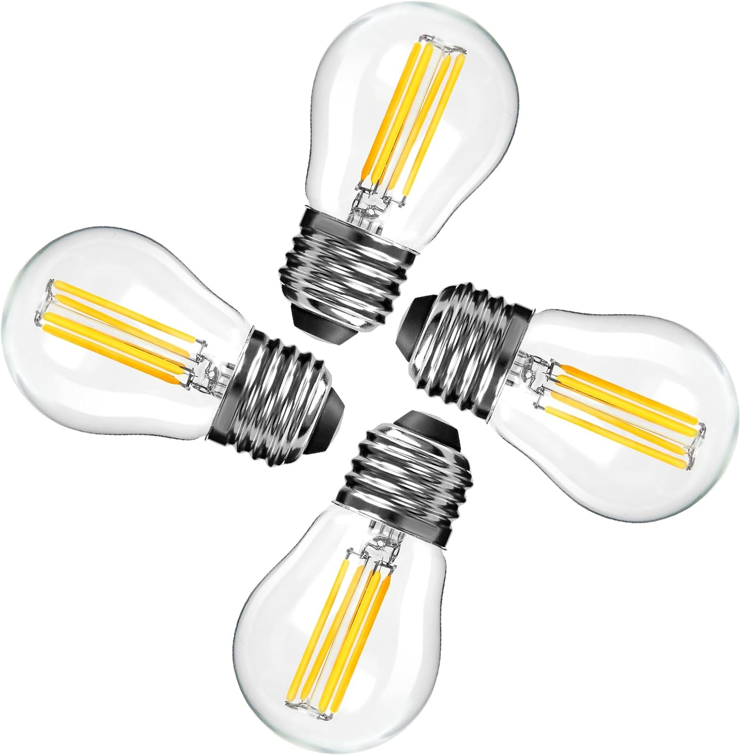 Spacelumen E27 Dimmable Bulbs 4W 40W Equivalent G45 Golf Ball Bulbs, Warm White 2700K, Vintage Led Edison Screw Bulb for Celling Fan Vanity Light & Pendant Light, 4-Pack image number 3