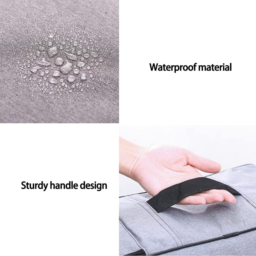 Document Package， Document Holder with Zipper, Important Organizer, Storage Bag Waterproof(Gray) - Grey image number 2